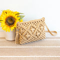 Woven Macrame Crossbody Purse