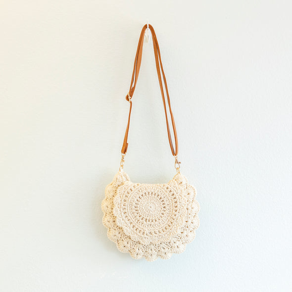 Elena Handbags Boho Crochet Crossbody Bag