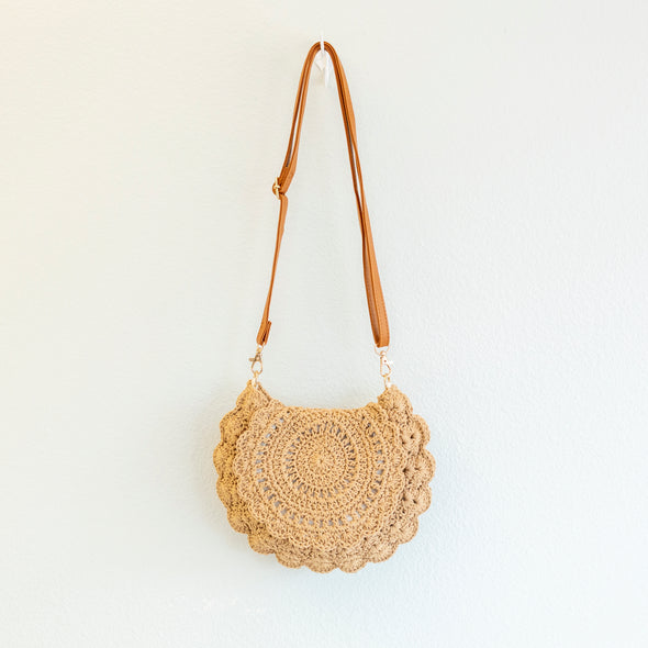 Elena Handbags Boho Crochet Crossbody Bag