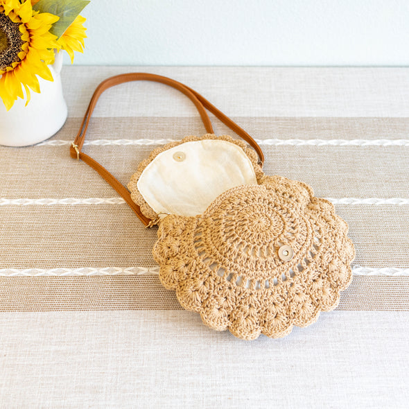 Elena Handbags Boho Crochet Crossbody Bag