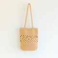 Crochet Medium Cotton Bag with Floral Design