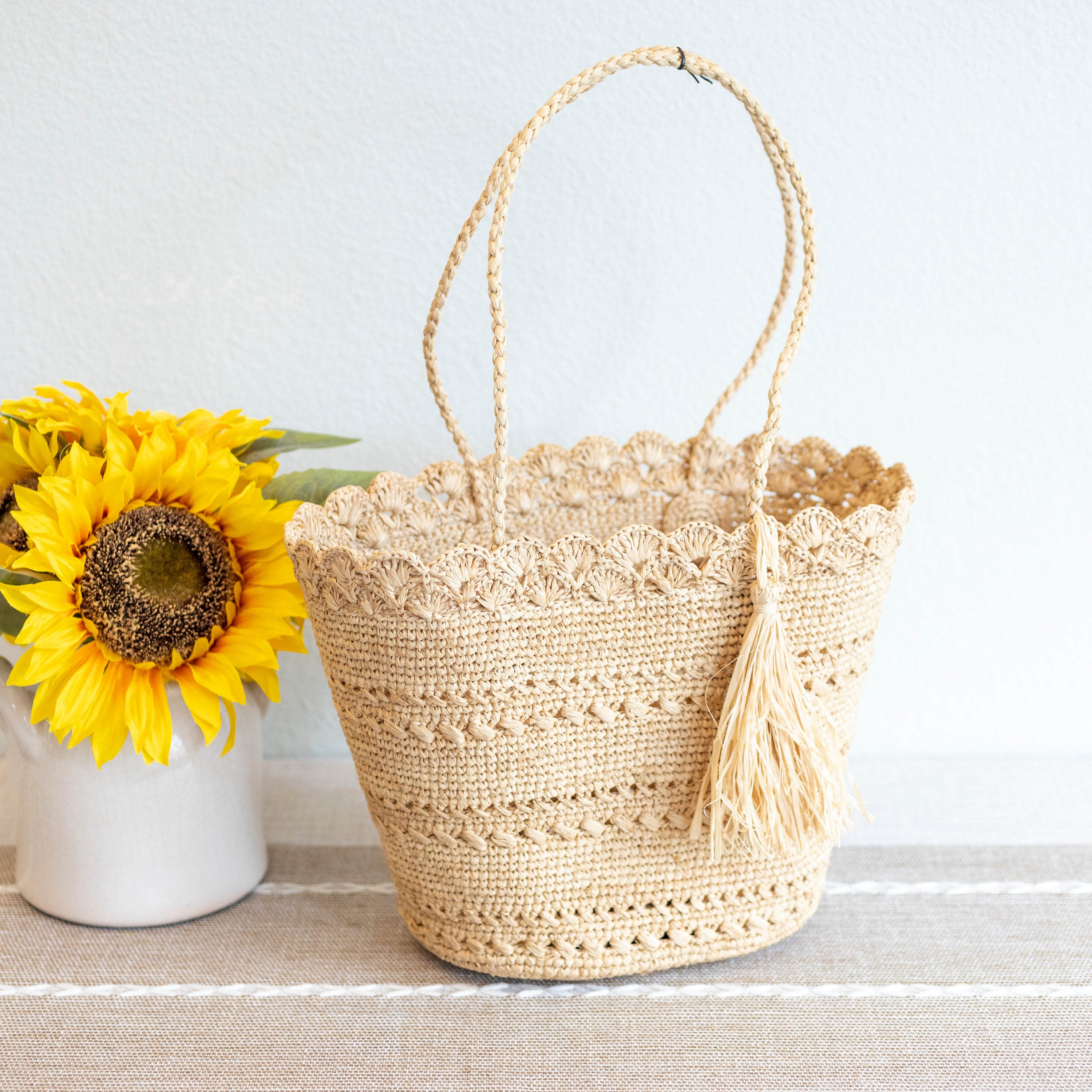 Summer Fashion Raffia Basket Bag