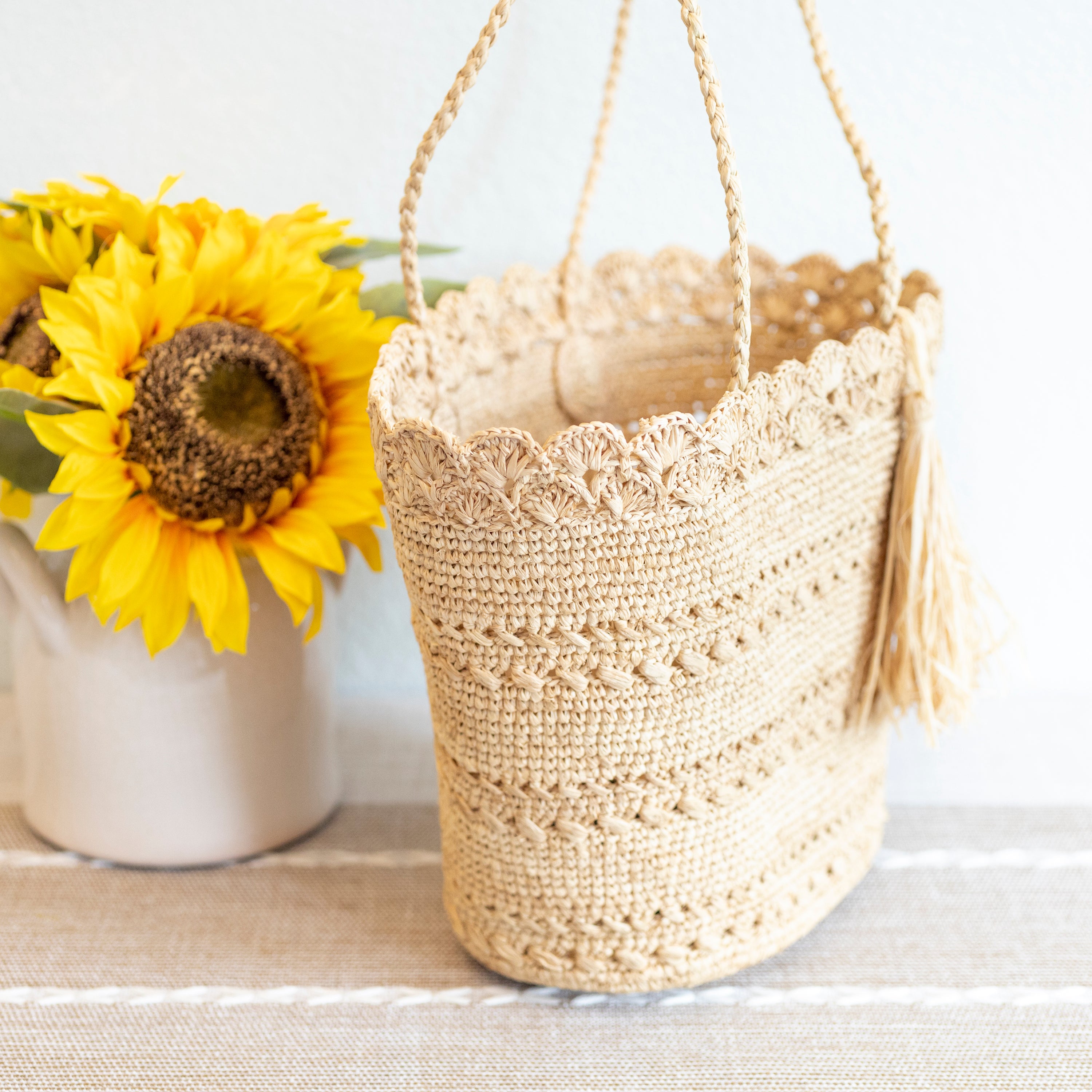 Summer Fashion Raffia Basket Bag