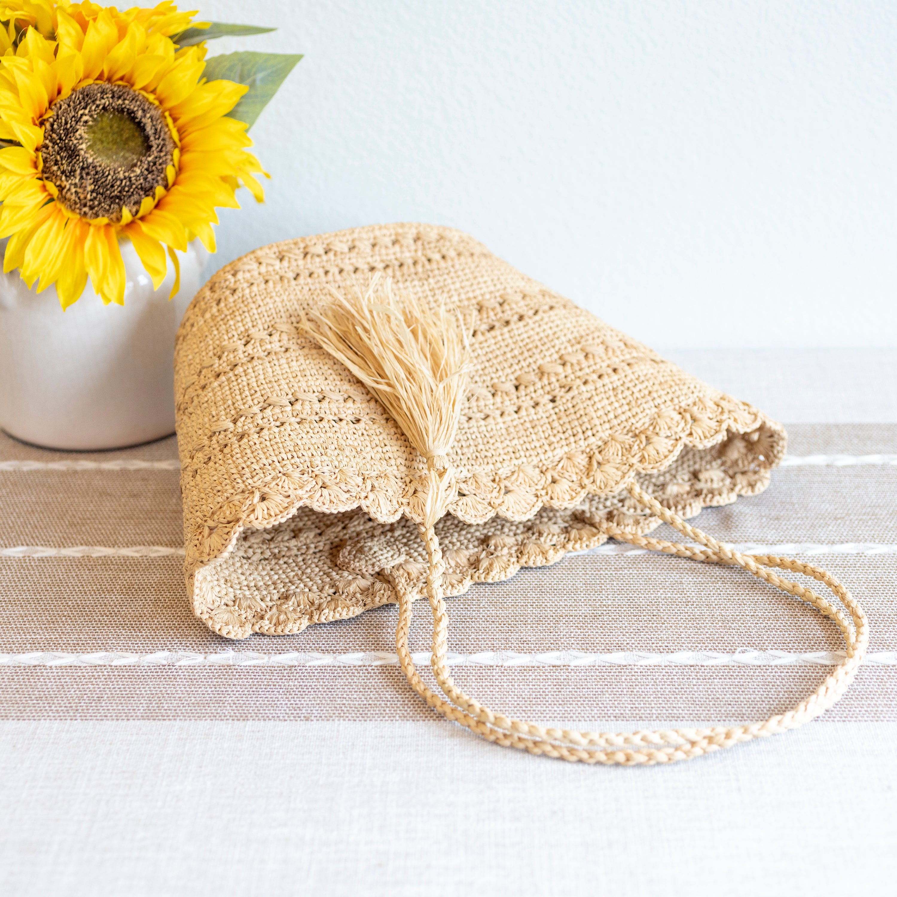 Summer Fashion Raffia Basket Bag