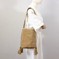Raffia Strawberry Summer Beach Shoulder Tote