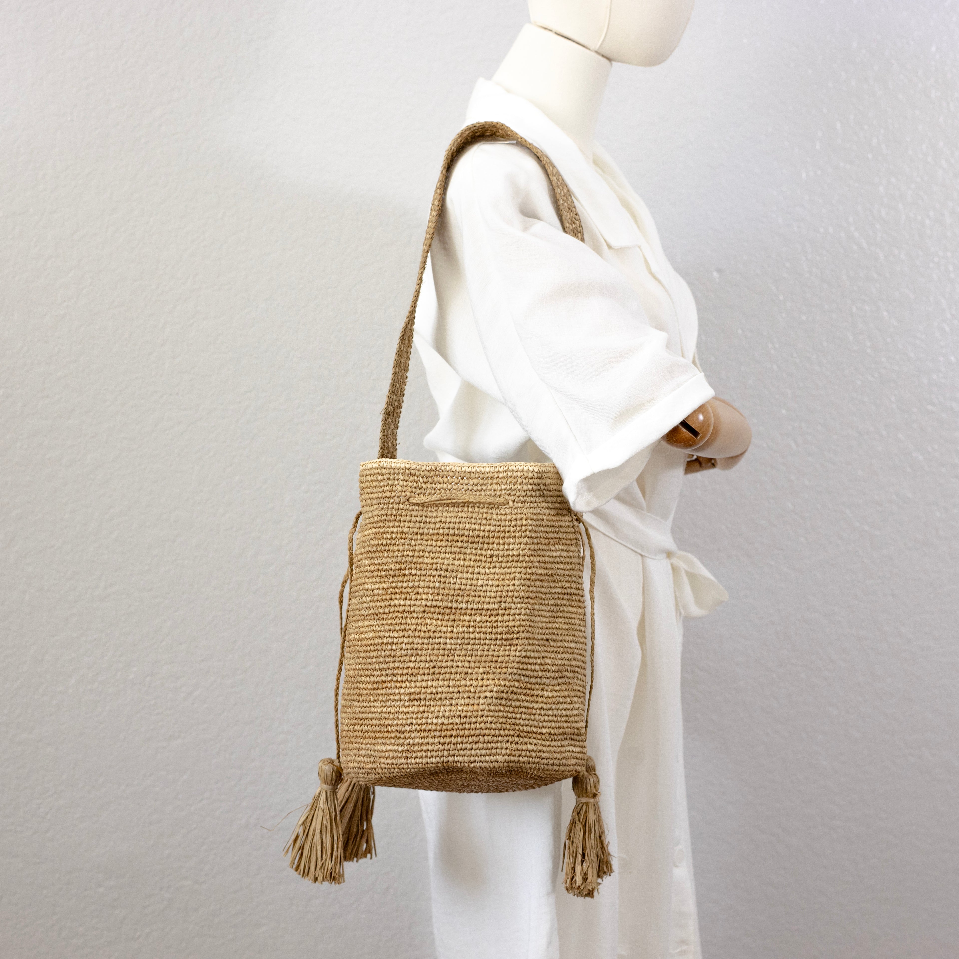 Raffia Strawberry Summer Beach Shoulder Tote