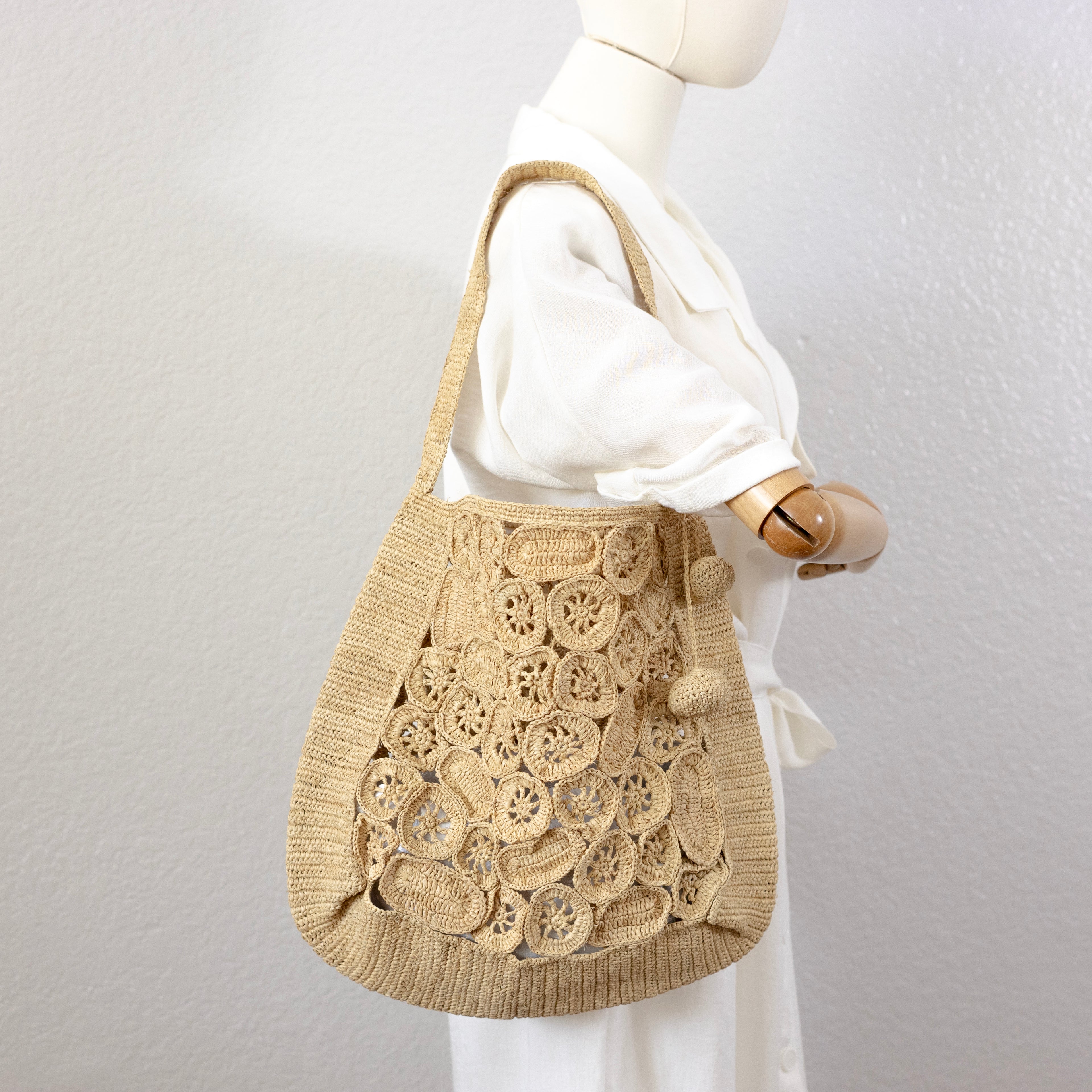 Soft Raffia Woven Summer Straw Shoulder Bag