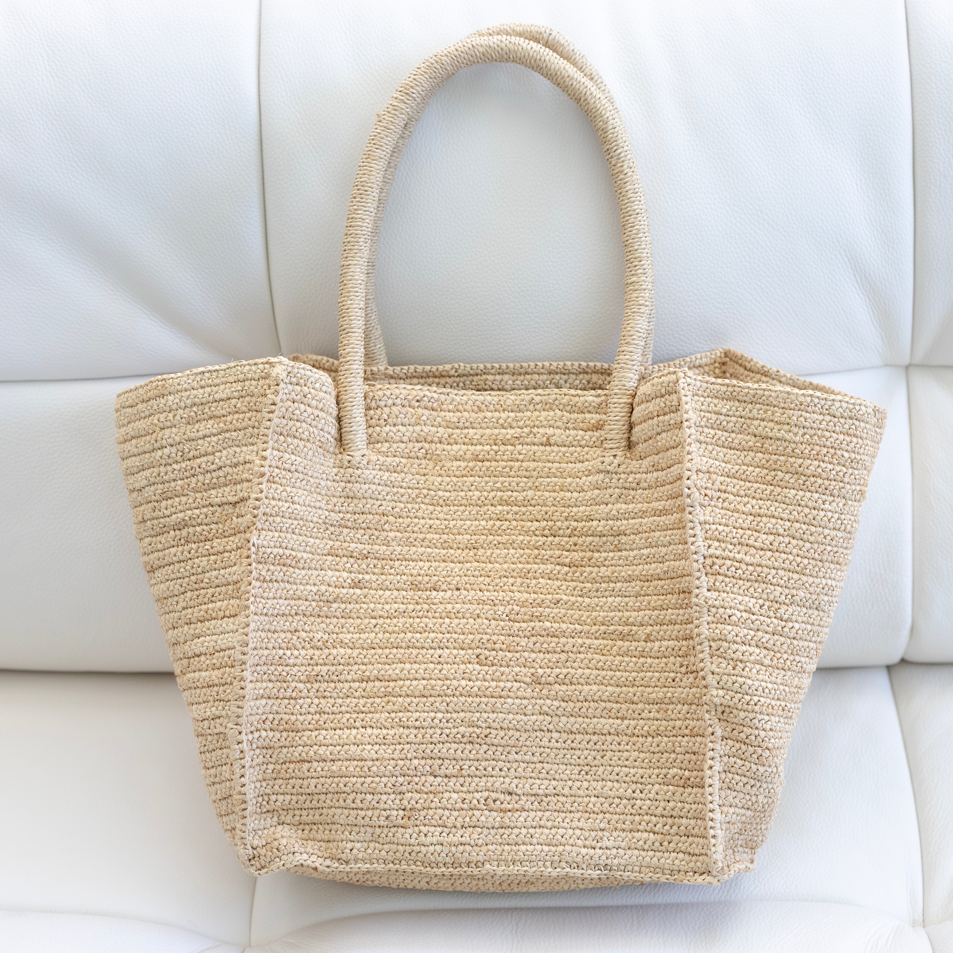 Large Soft Raffia Woven Summer Straw Tote