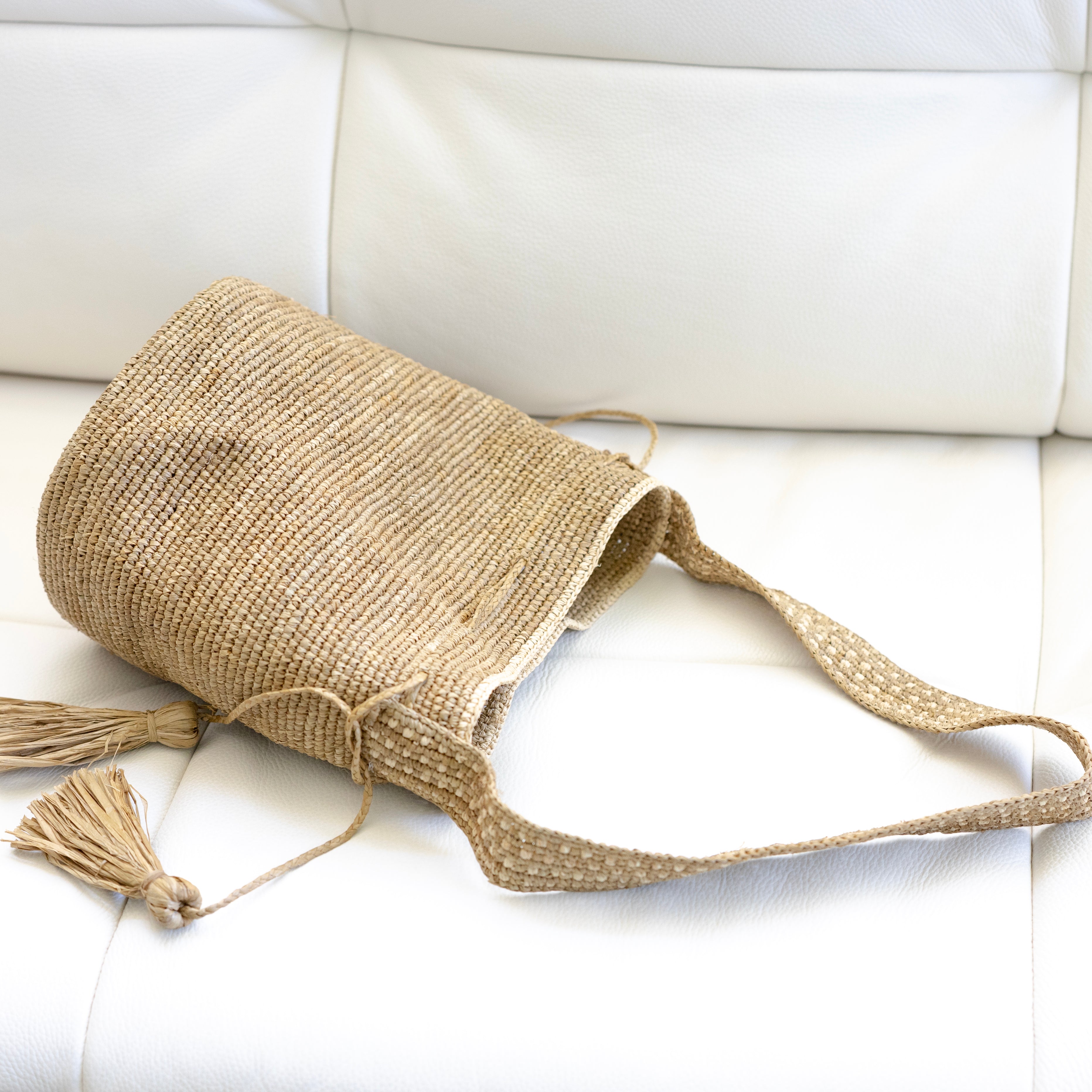 Raffia Strawberry Summer Beach Shoulder Tote