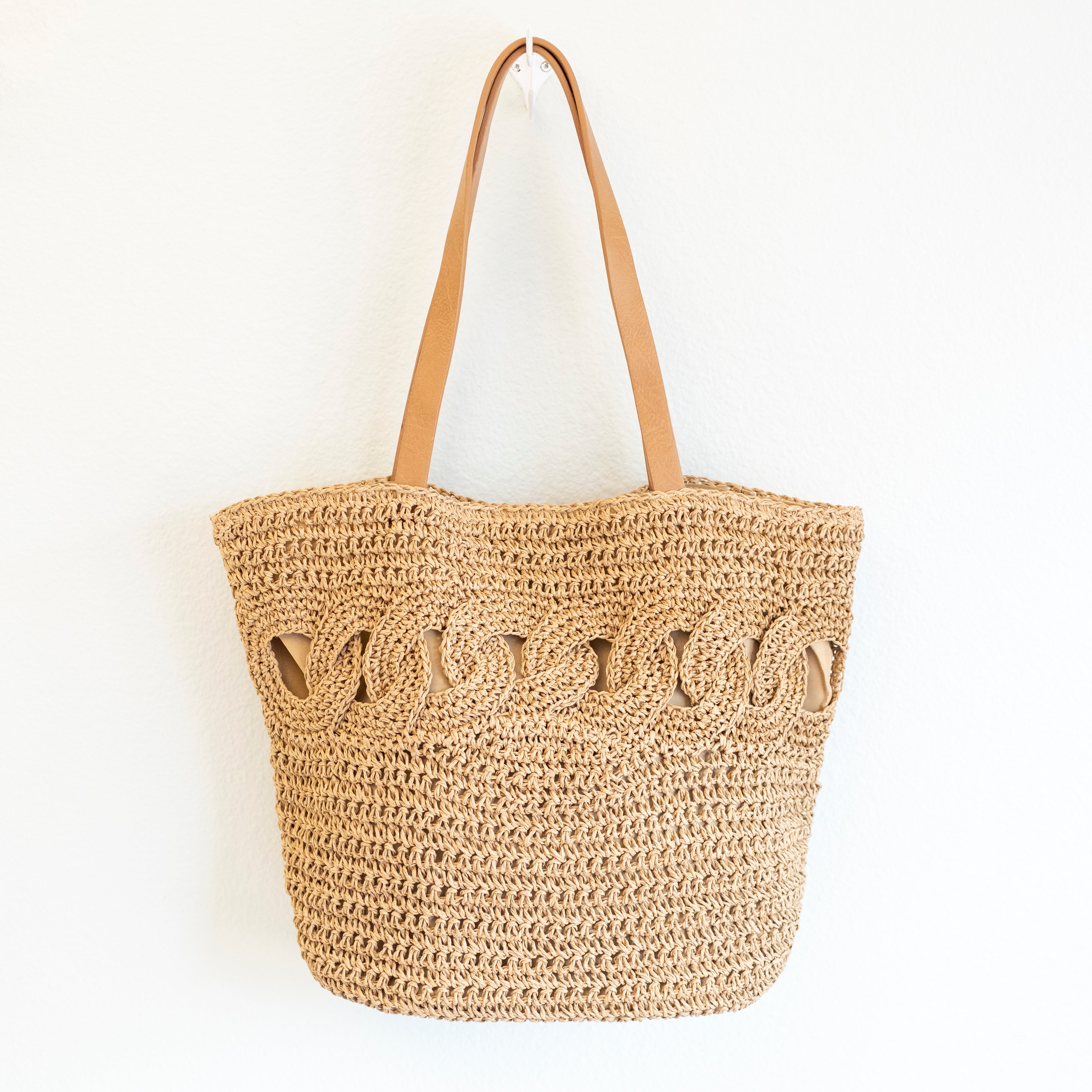 Beach Straw Woven Tote Bag