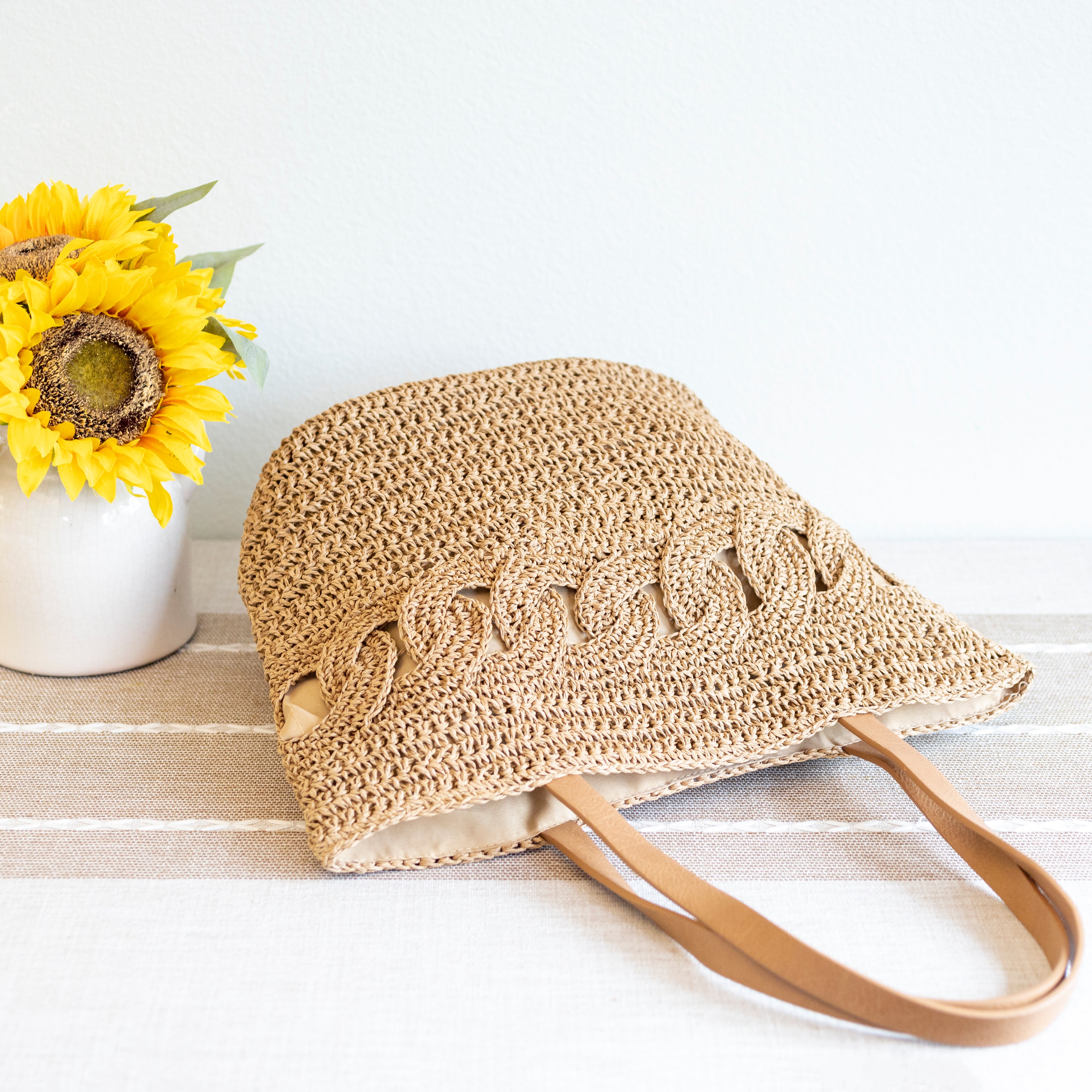 Beach Straw Woven Tote Bag