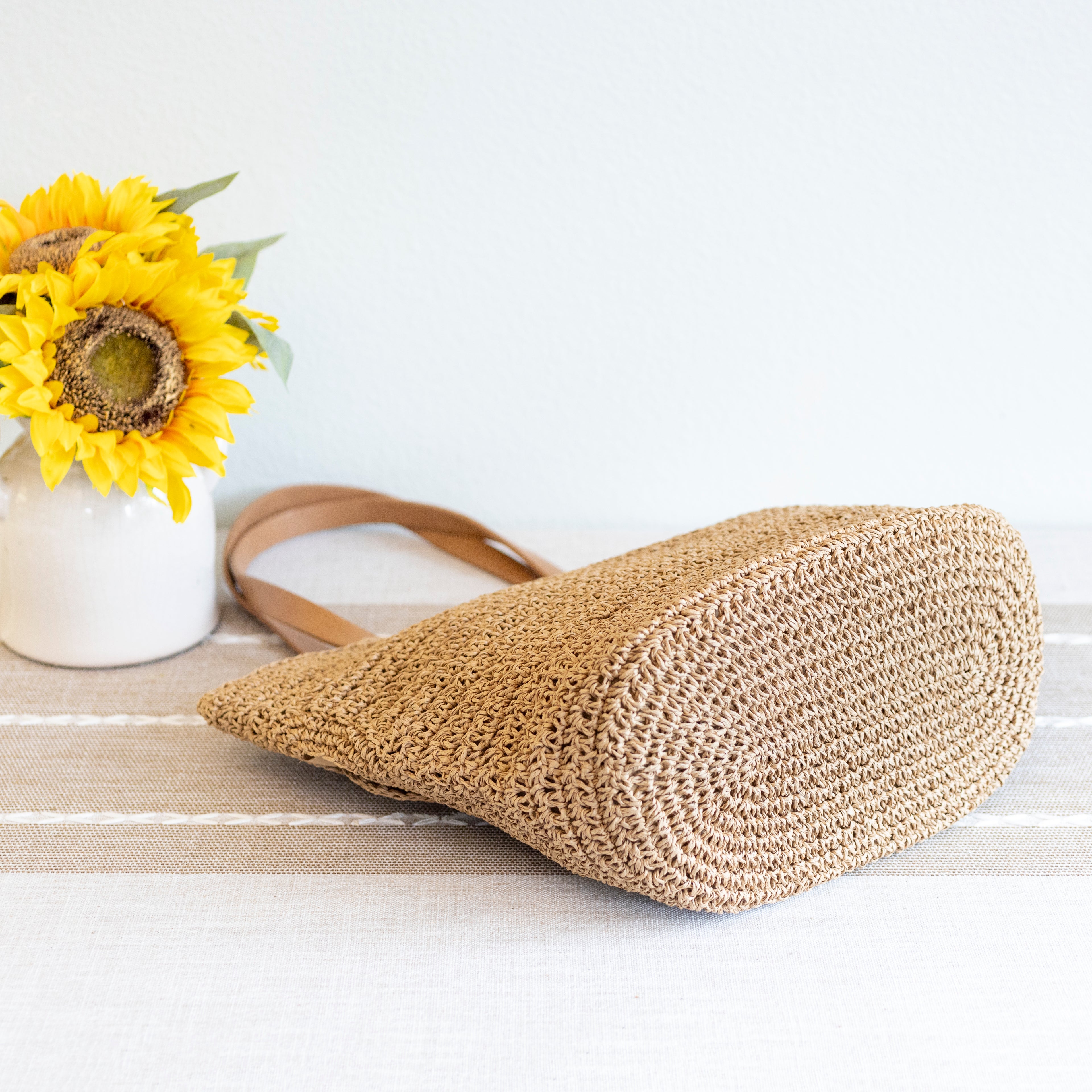 Beach Straw Woven Tote Bag