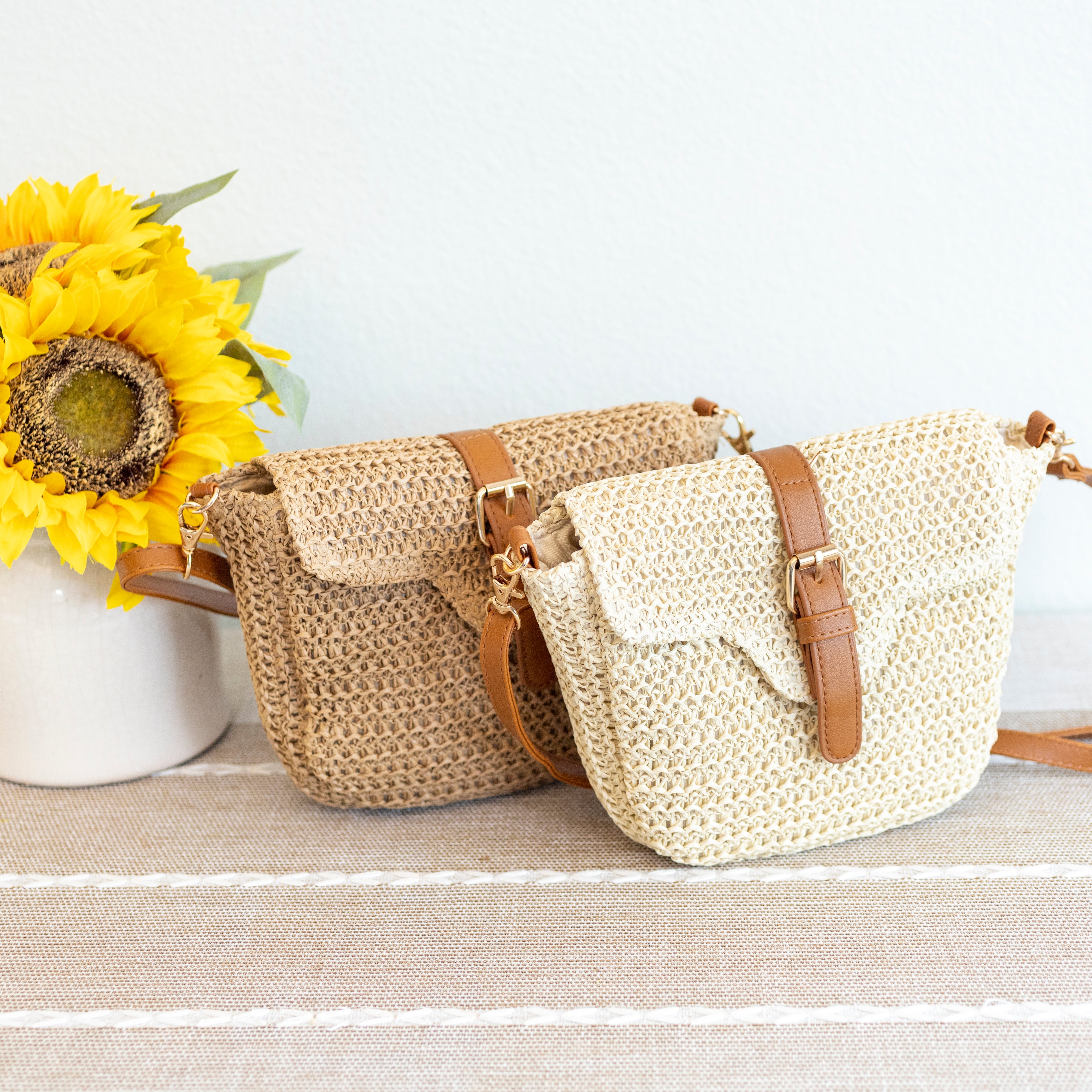 Straw Woven Crossbody Bag