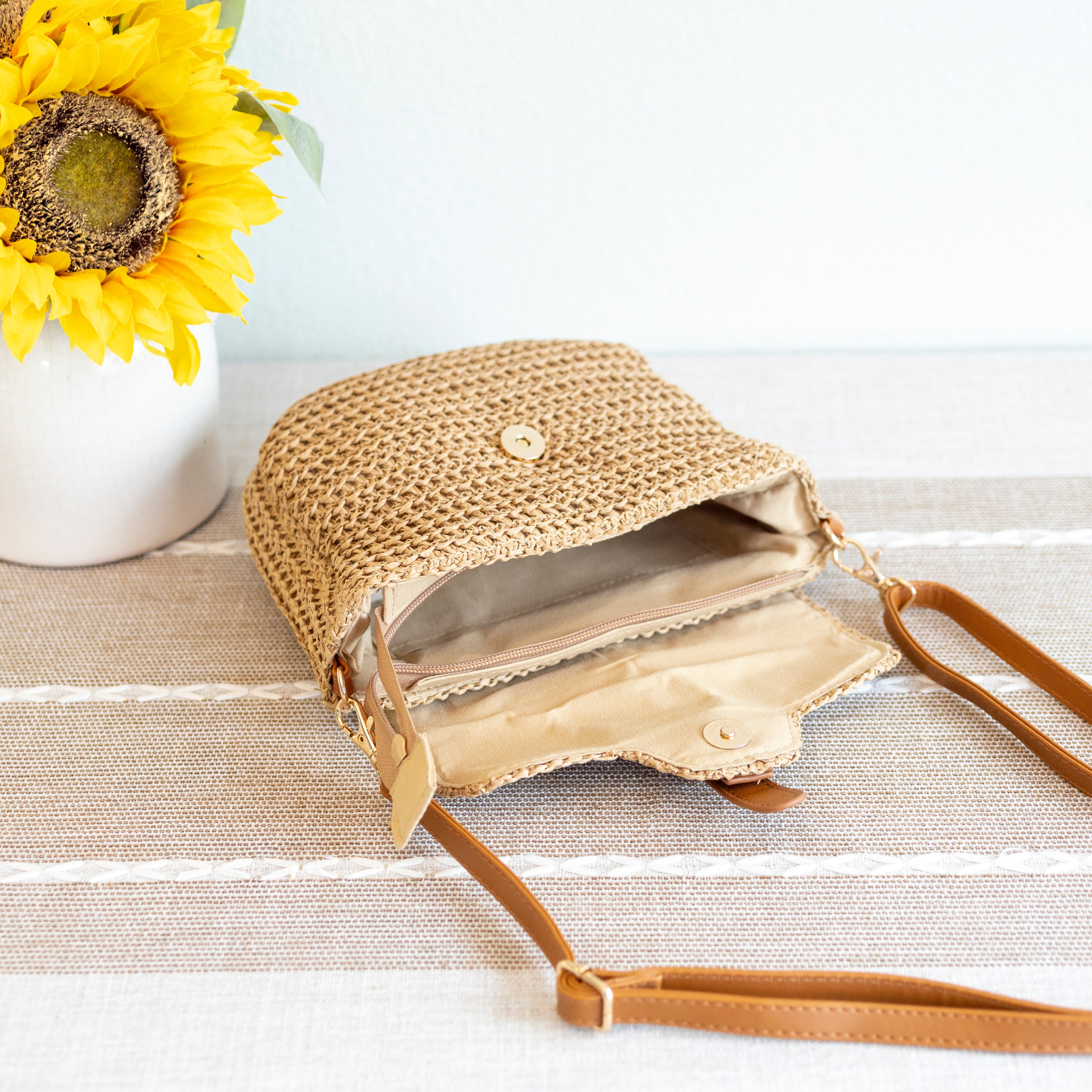 Straw Woven Crossbody Bag