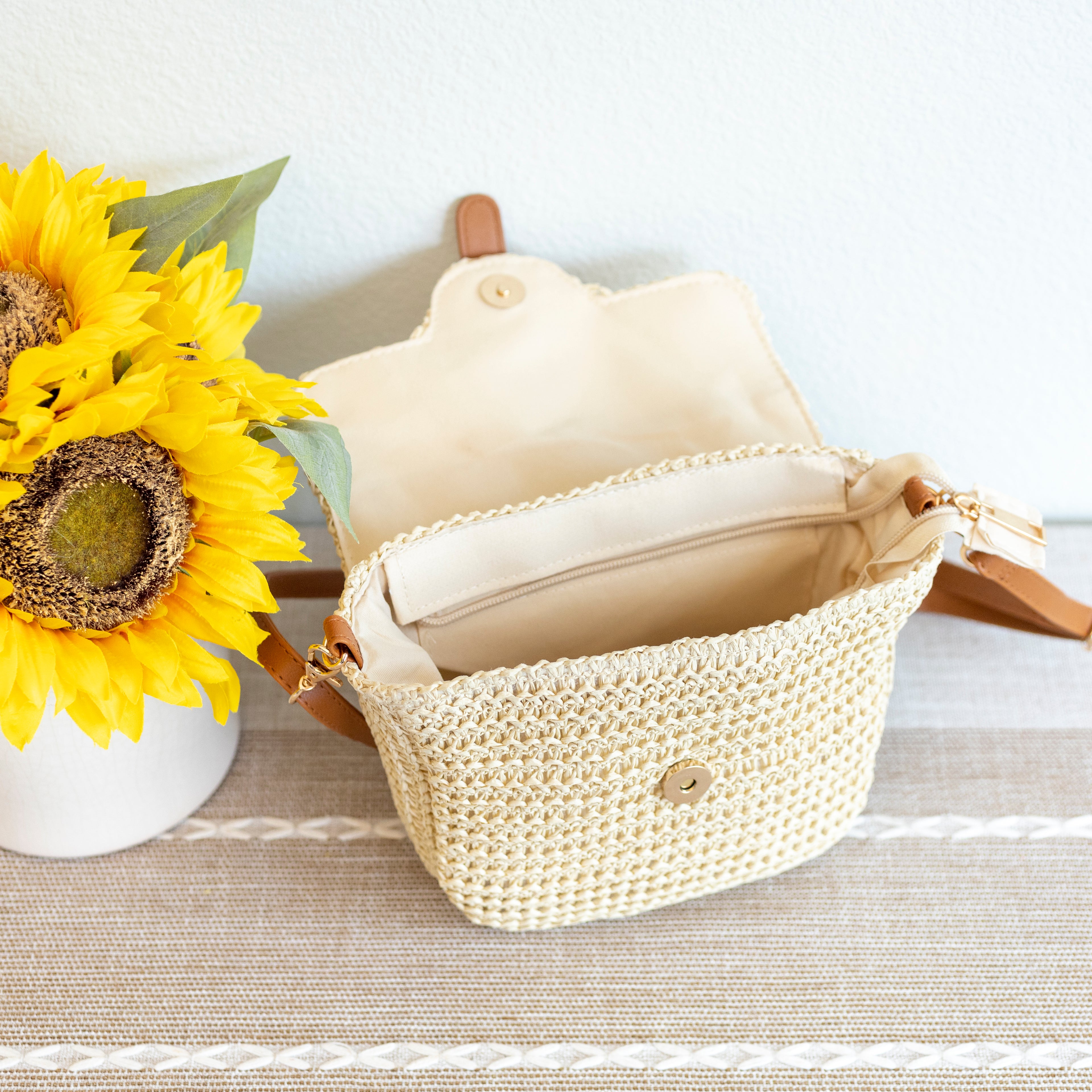 Straw Woven Crossbody Bag
