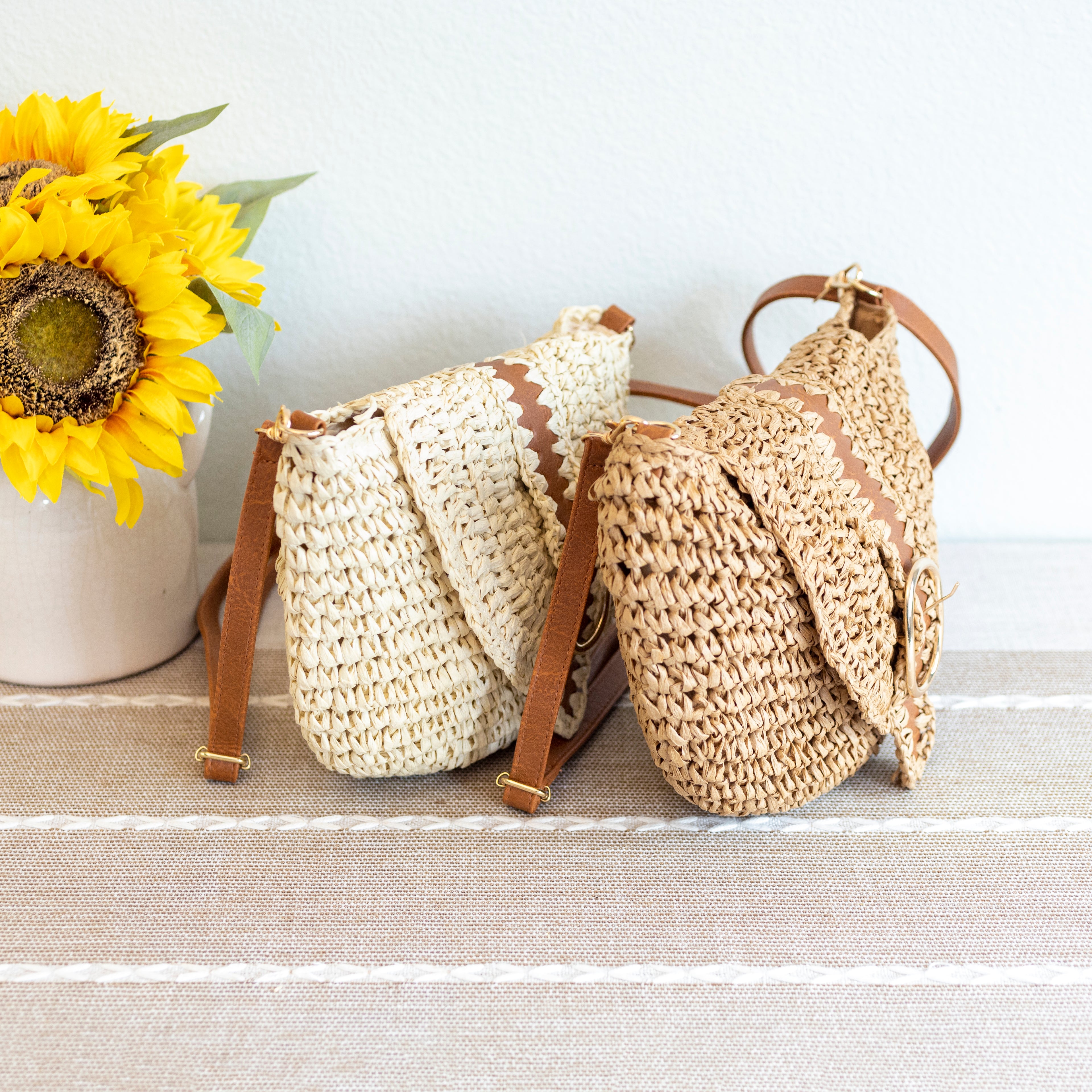 Straw Woven Crossbody Bag