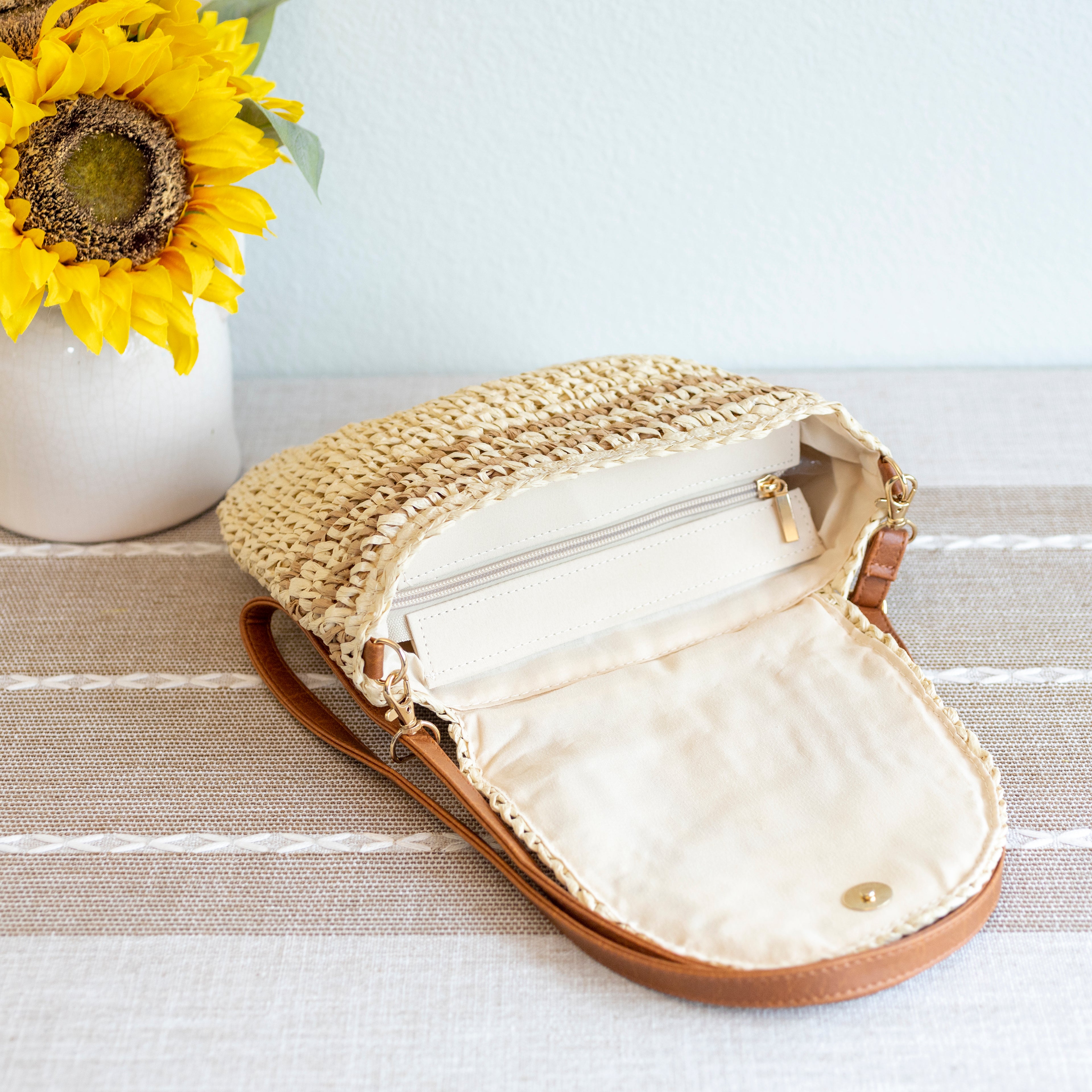 Straw Woven Crossbody Bag