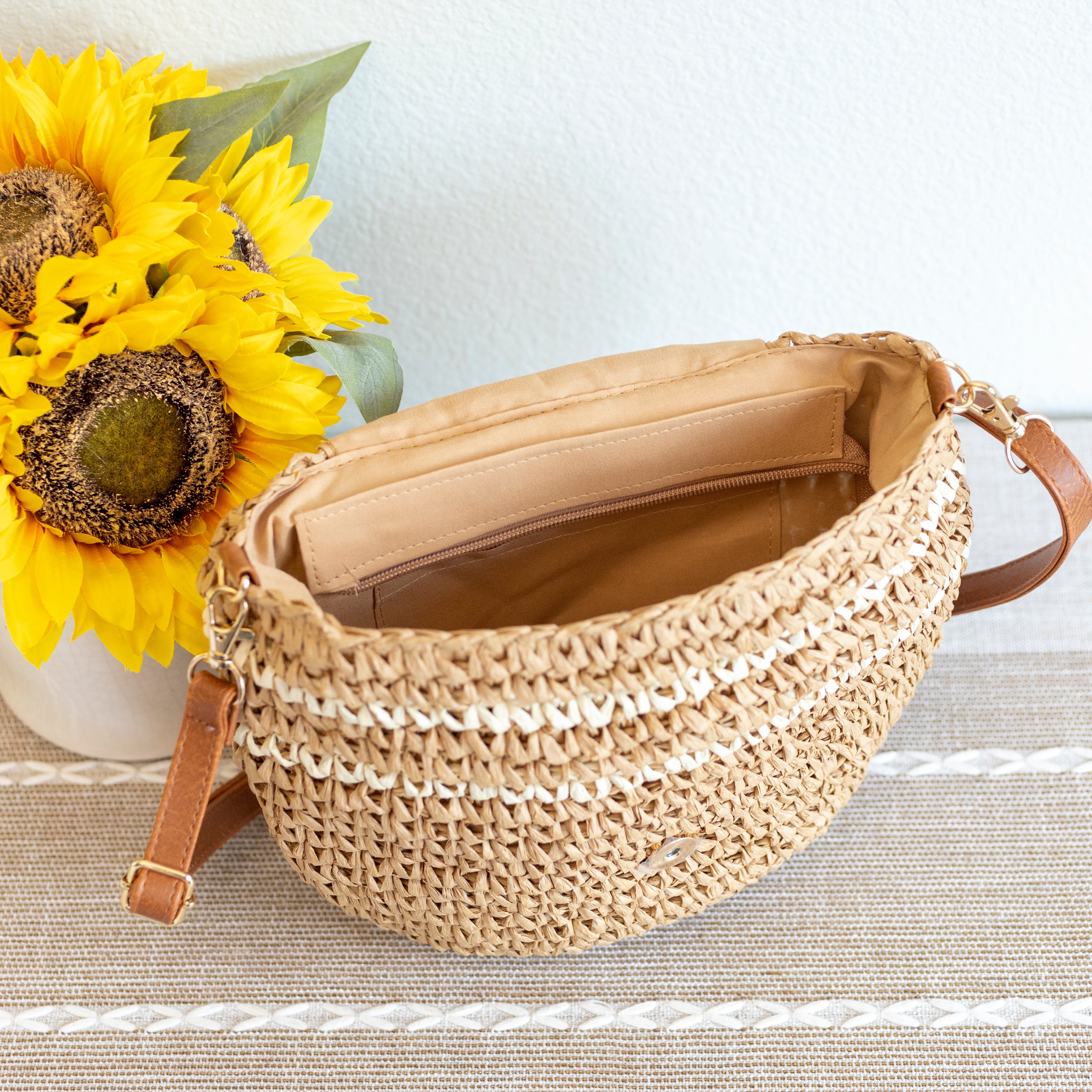 Straw Woven Crossbody Bag