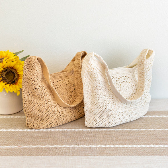 Elena Handbags Boho Crochet Shoulder Bag