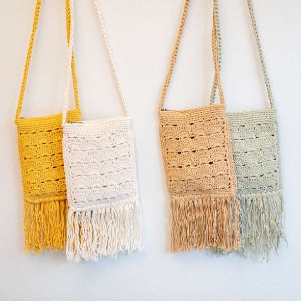 Elena Handbags Handmade Bohemian Tassel Beach Small Bag