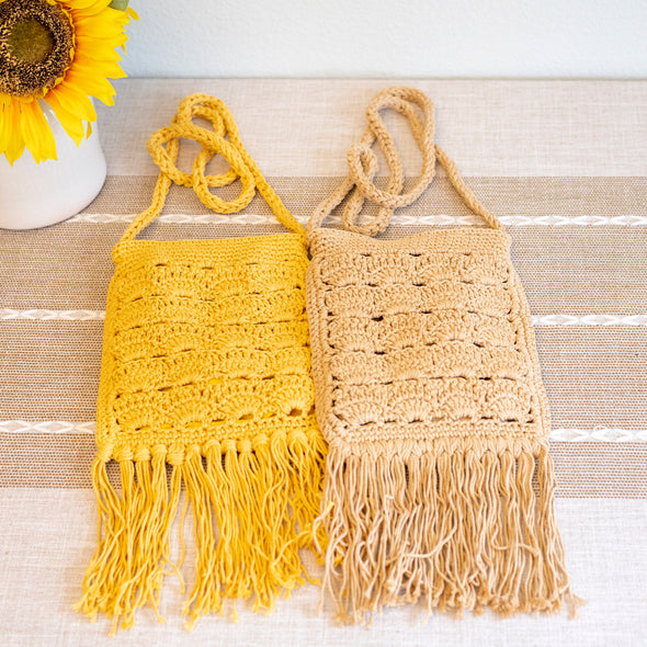 Elena Handbags Handmade Bohemian Tassel Beach Small Bag