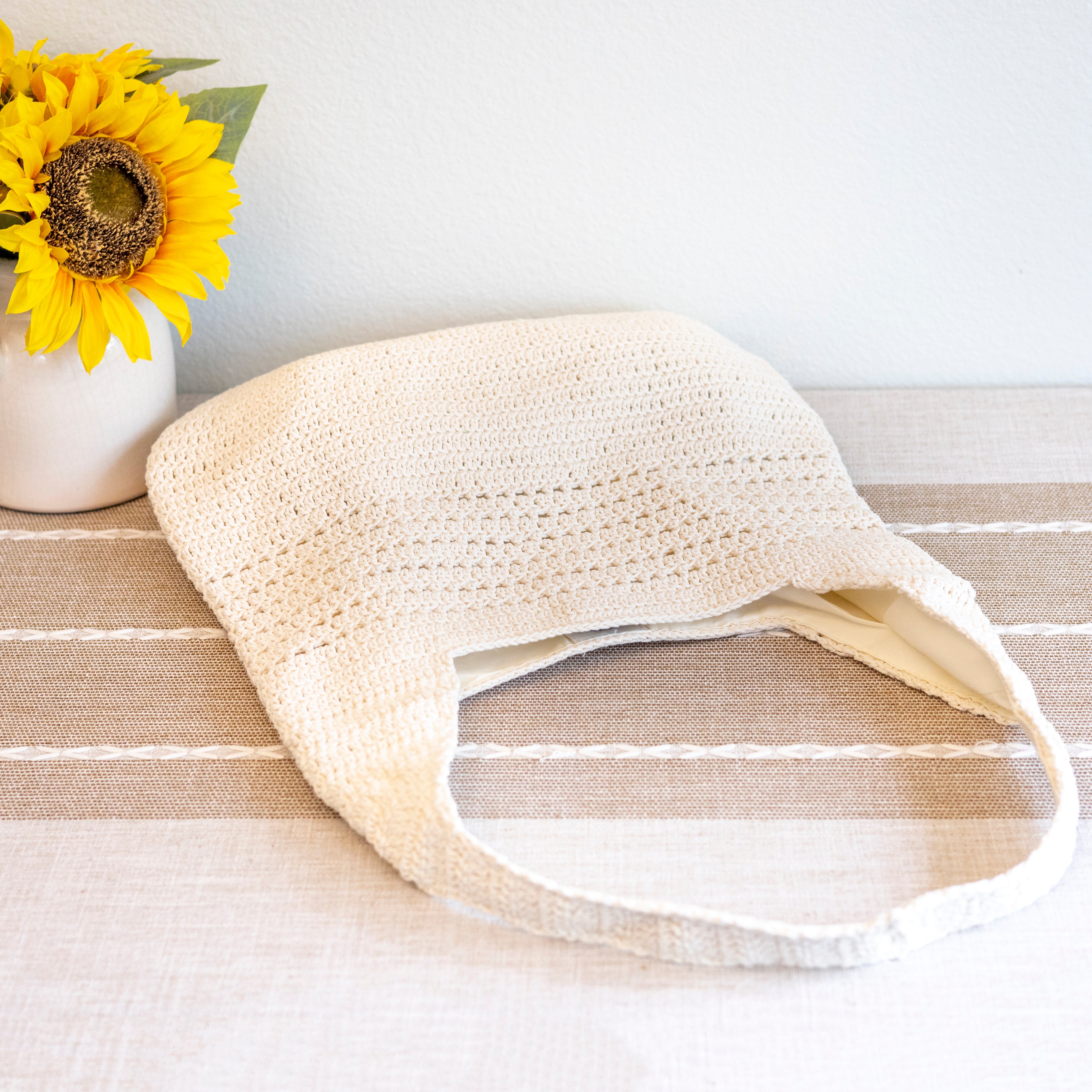 Retro Cotton Knitted Shoulder Bag