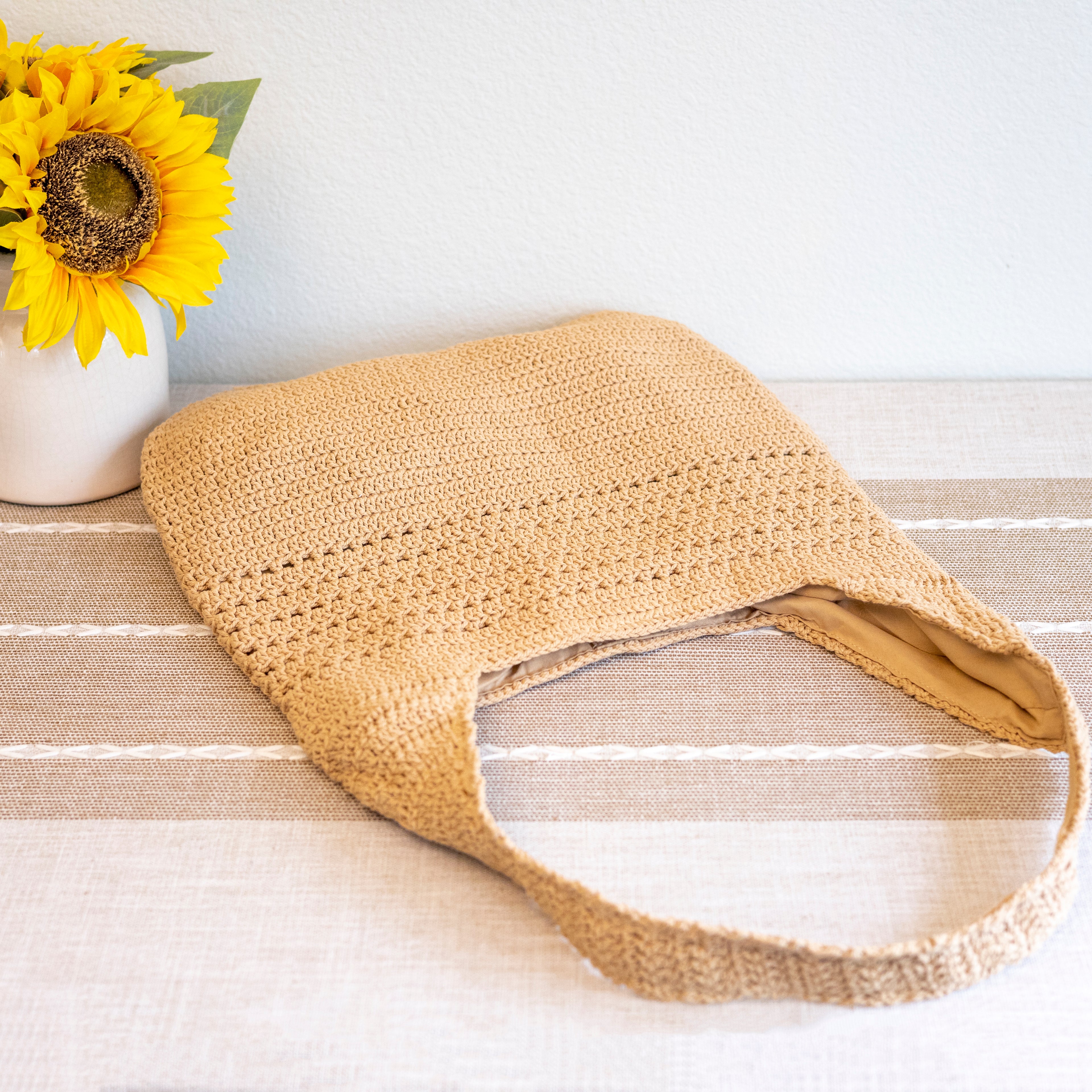 Retro Cotton Knitted Shoulder Bag