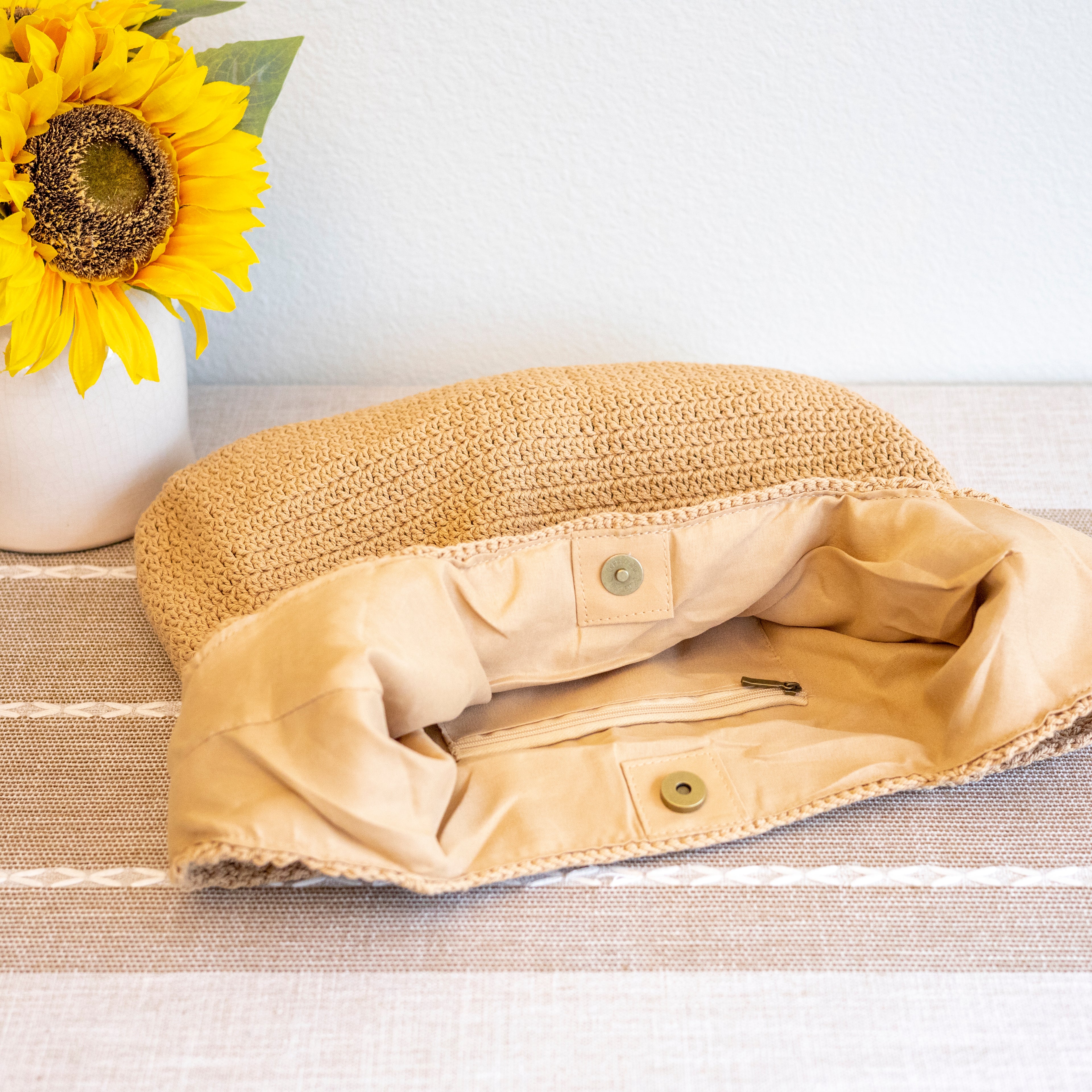 Retro Cotton Knitted Shoulder Bag
