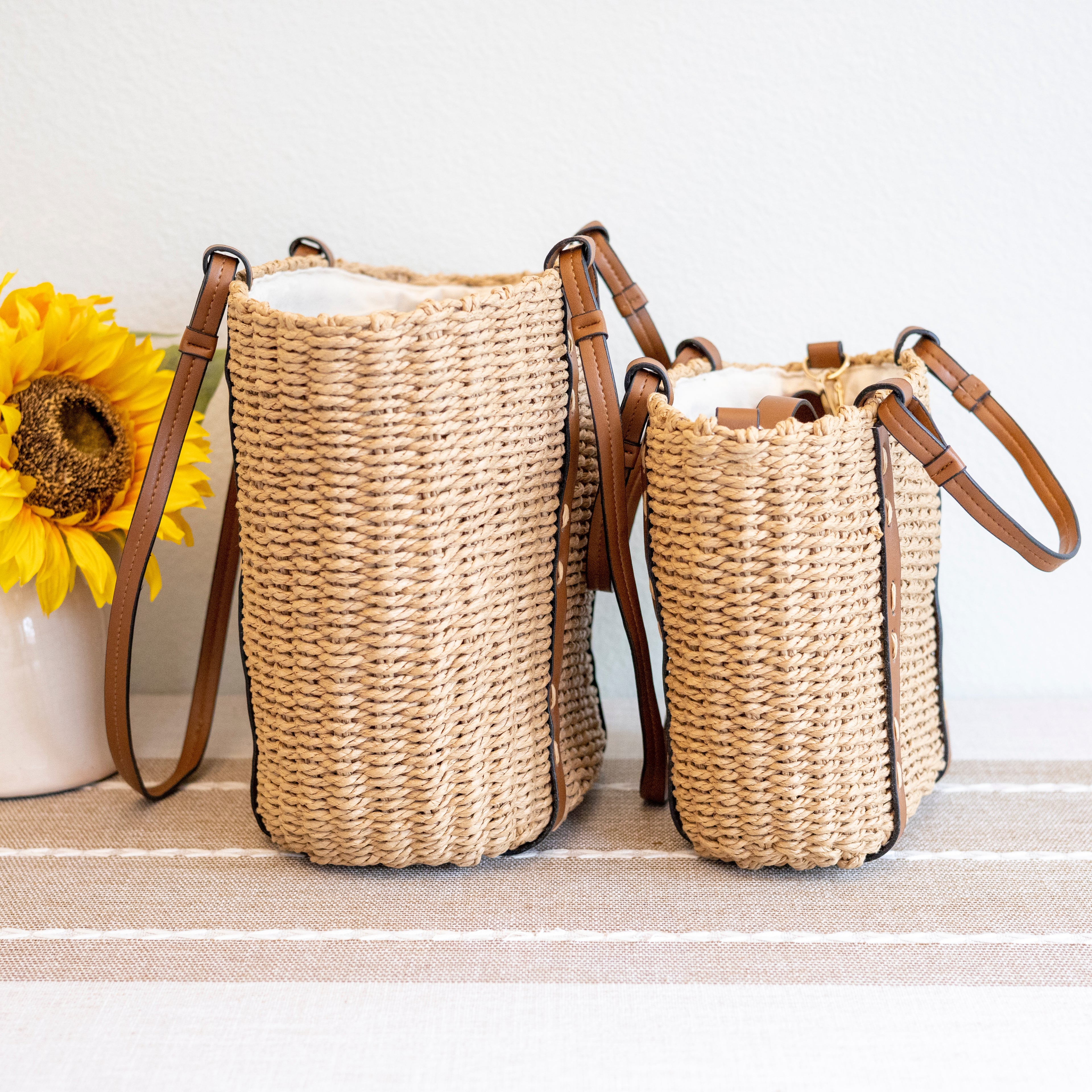 Beach Straw Woven Tote Bag