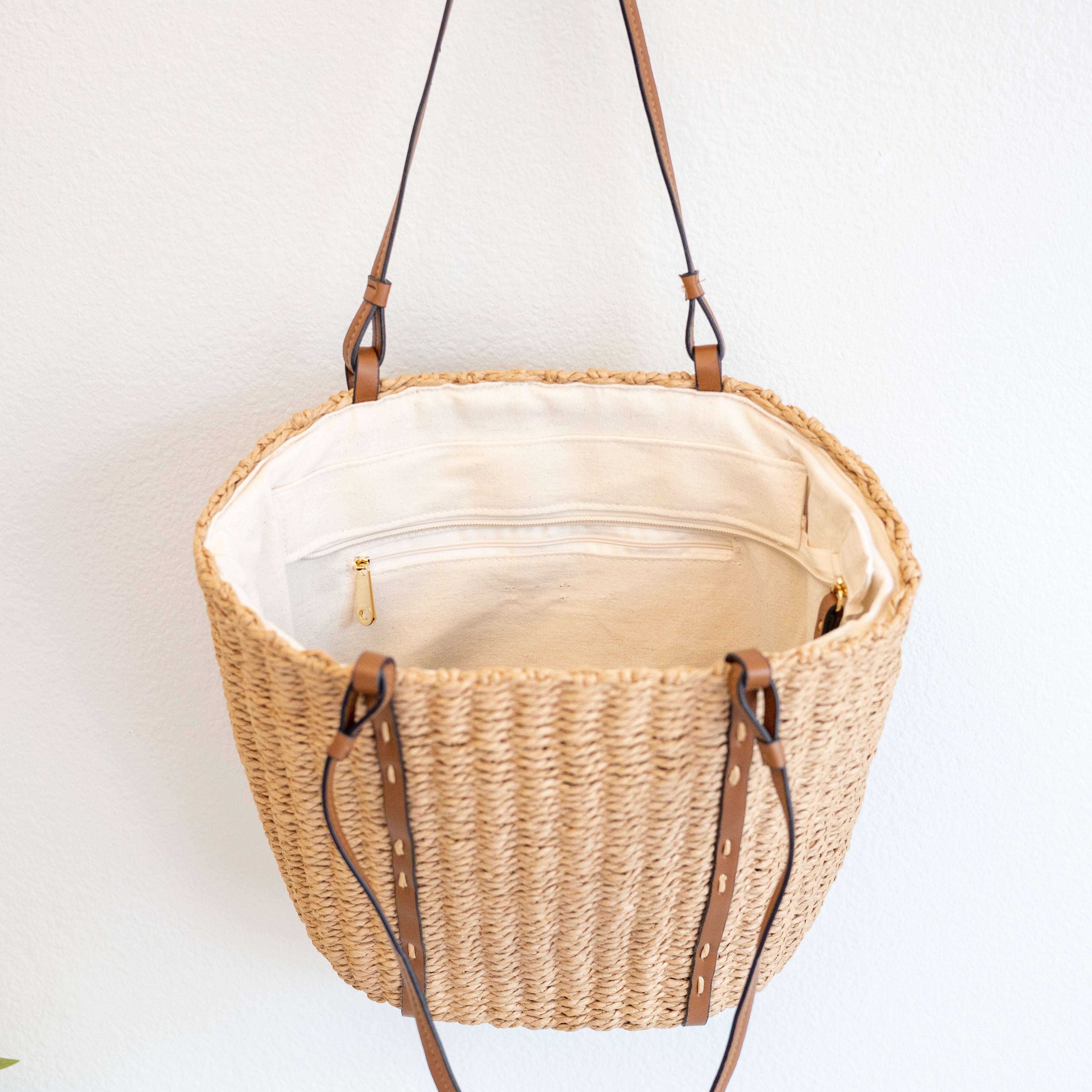 Beach Straw Woven Tote Bag