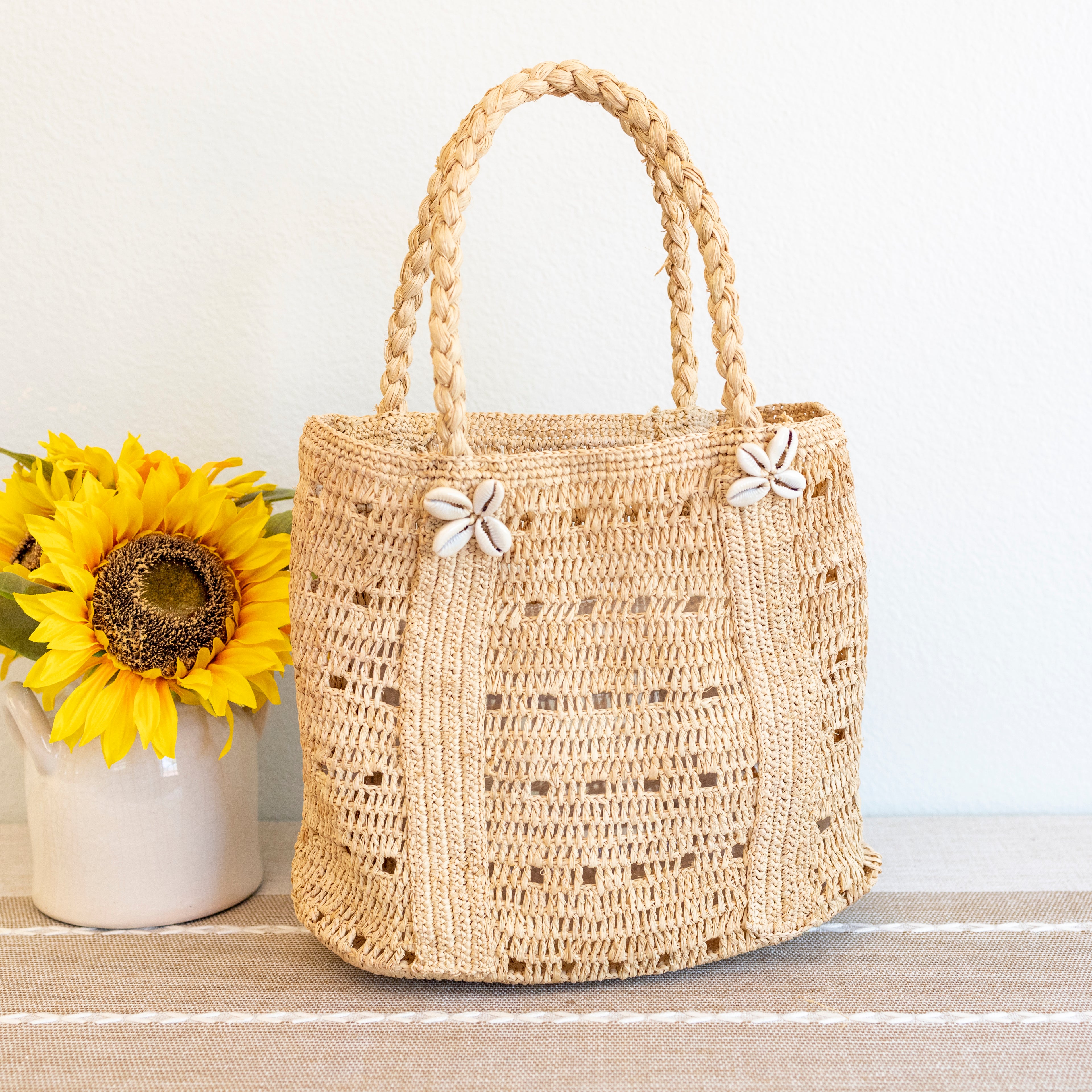 Raffia Summer Beach Straw Shoulder Bag