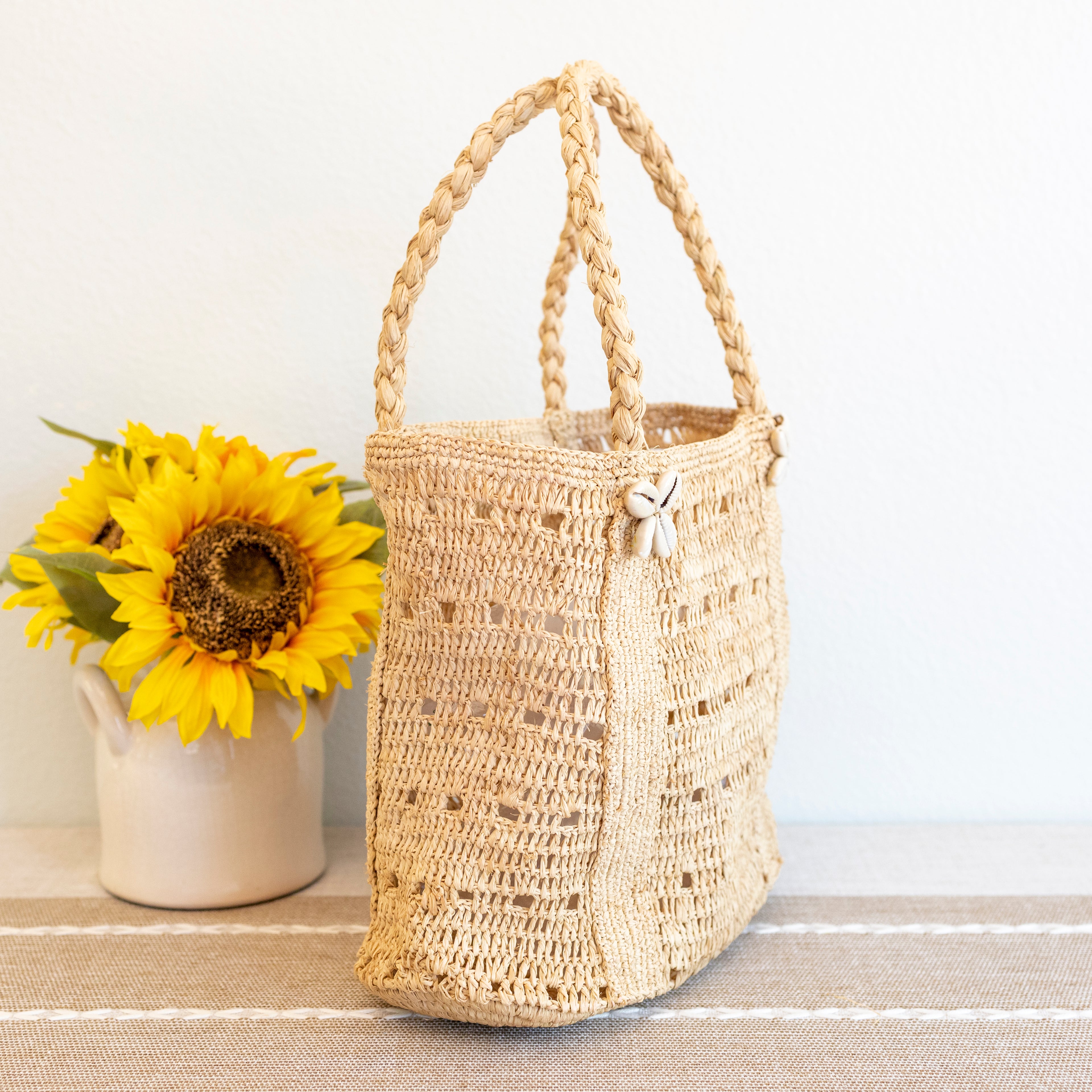 Raffia Summer Beach Straw Shoulder Bag