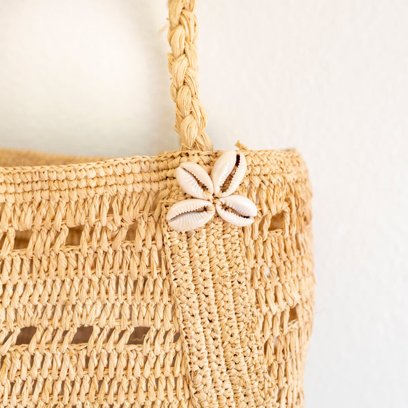 Elena Handbags Raffia Summer Beach Straw Shoulder Bag