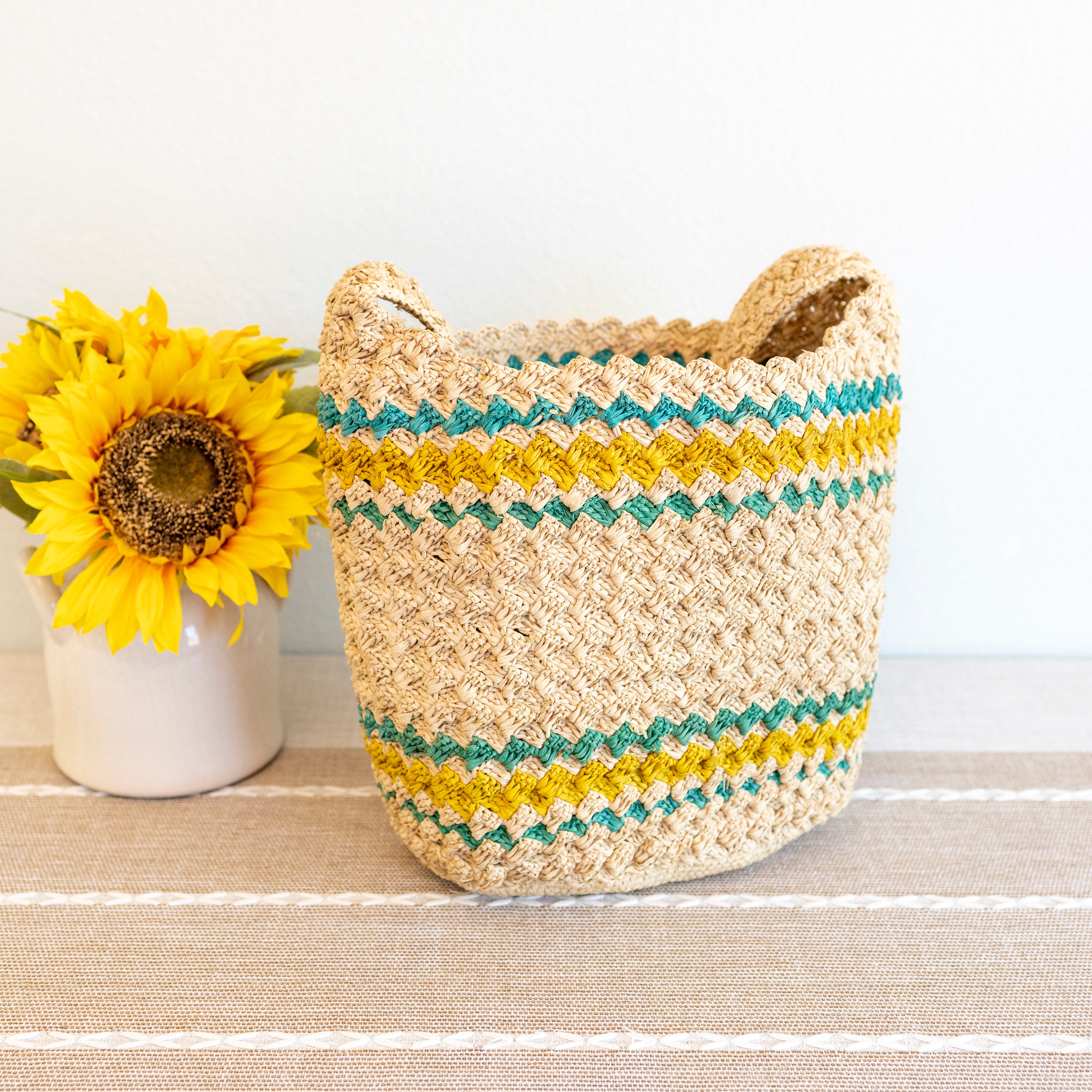 Summer Fashion Raffia Basket Bag