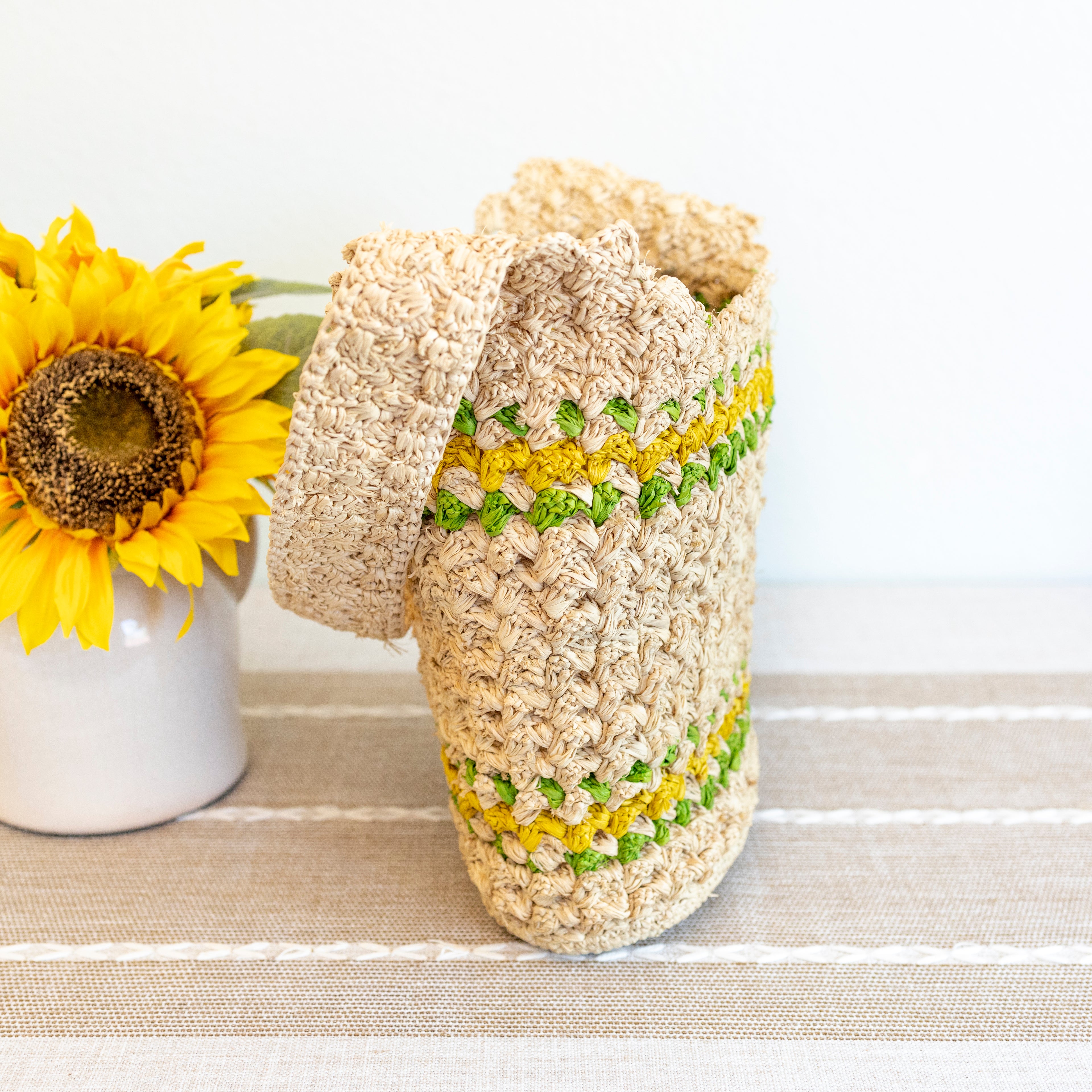 Summer Fashion Raffia Basket Bag with Long Strap