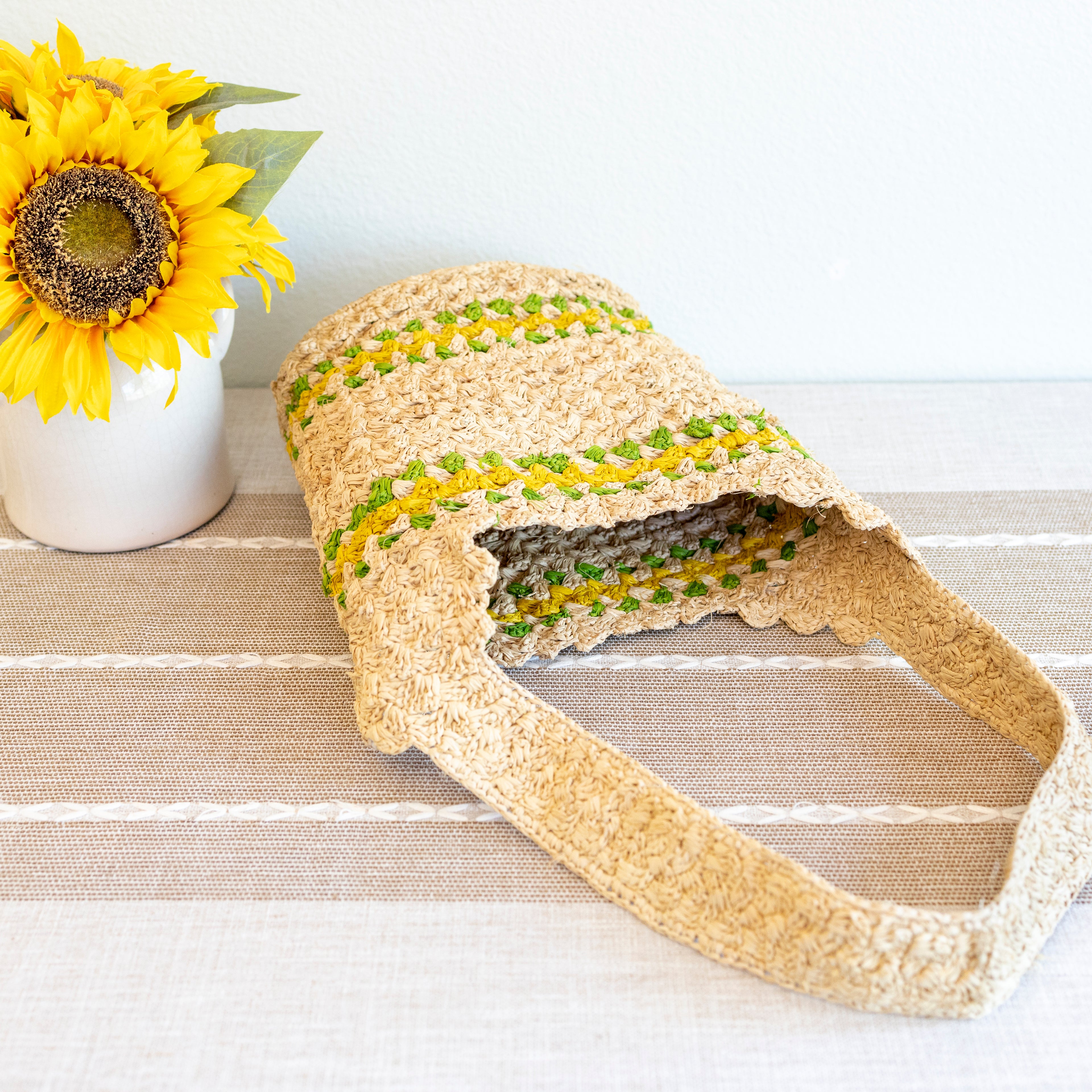 Summer Fashion Raffia Basket Bag with Long Strap
