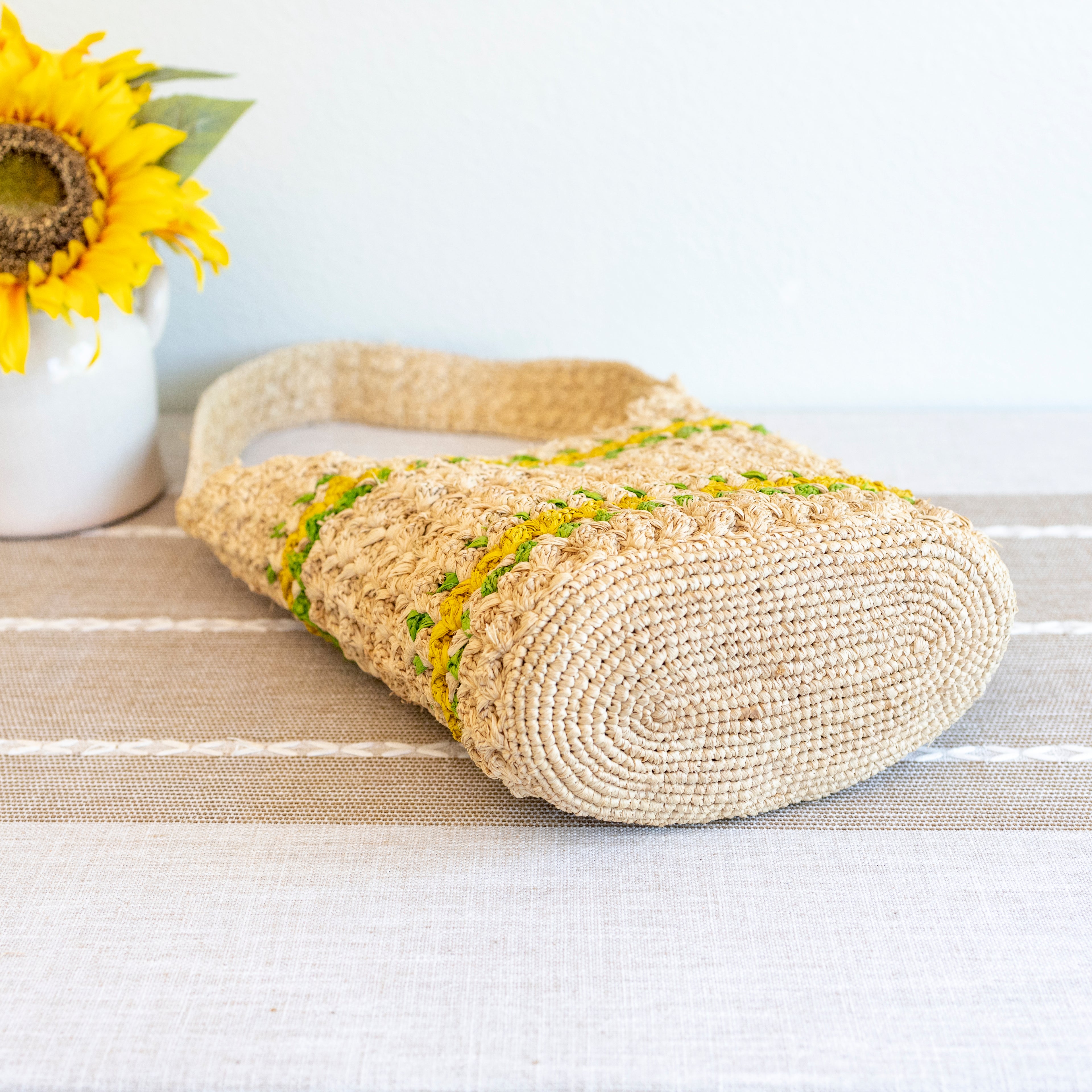 Summer Fashion Raffia Basket Bag with Long Strap