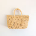 Hand Woven Fashion Raffia Top Handle Beach Bag