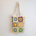 Handmade Granny Square Shoulder Tote Bag