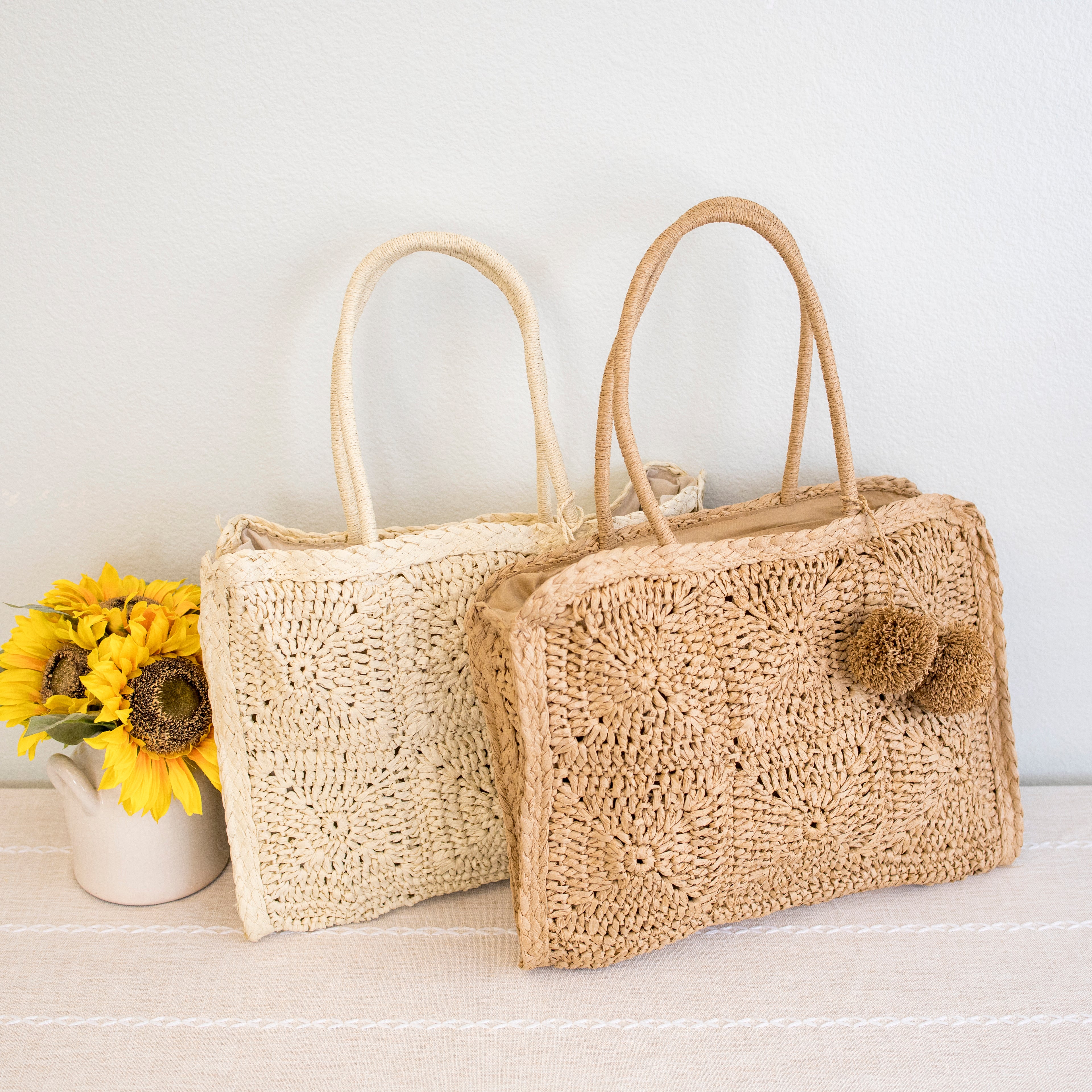 Large Straw Summer Tote