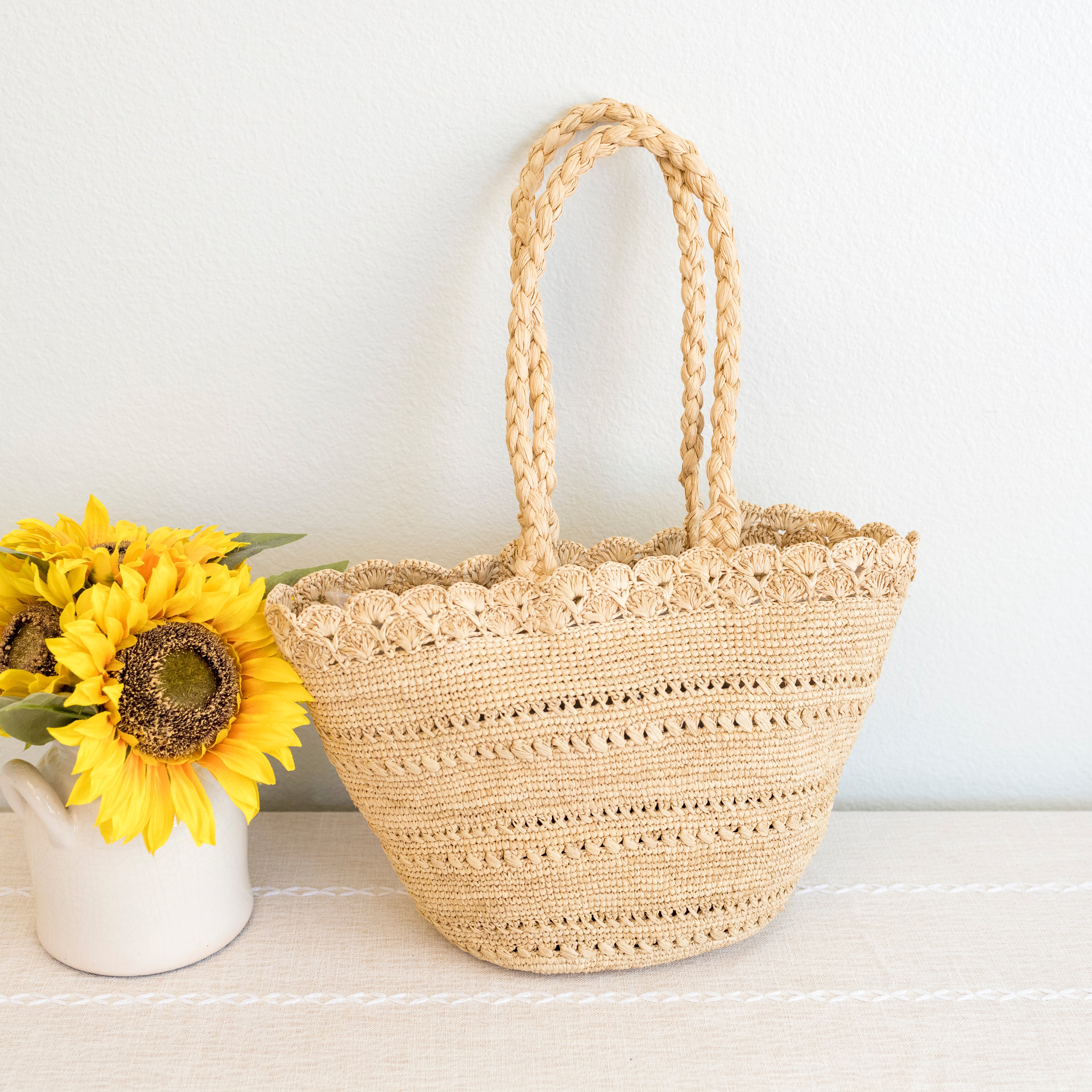 Summer Fashion Raffia Basket Bag