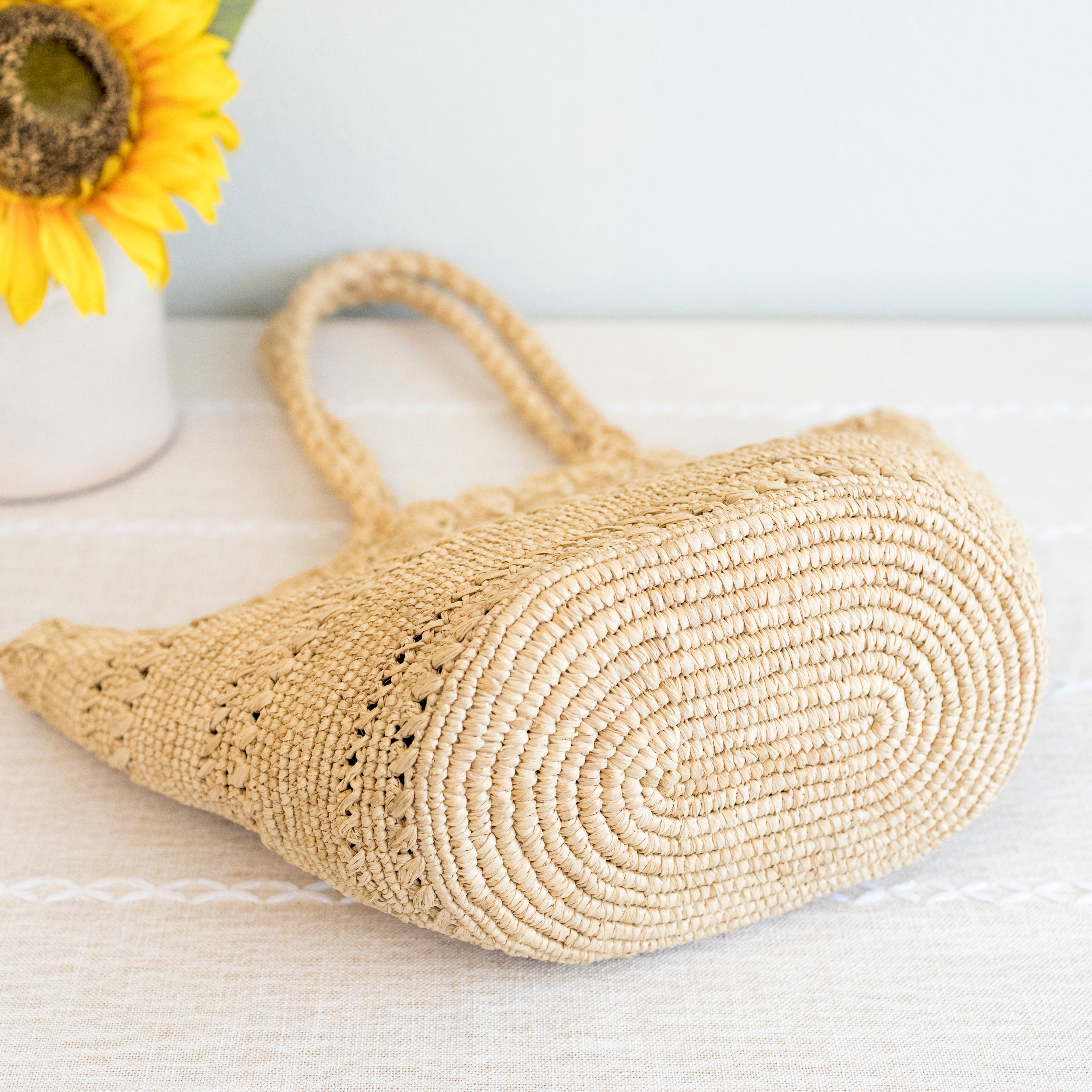 Summer Fashion Raffia Basket Bag