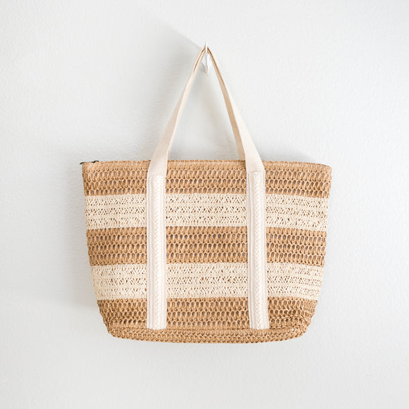 Elena Handbags Straw Woven Beach Tote