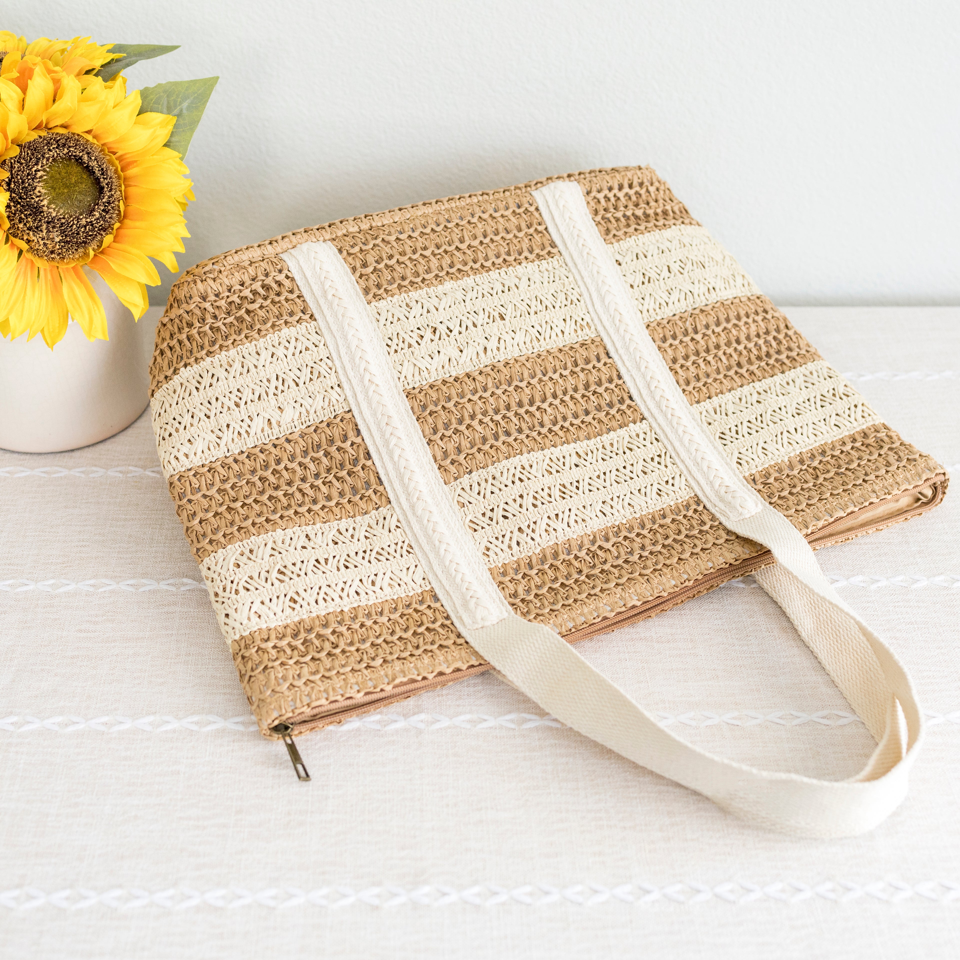 Straw Woven Beach Tote