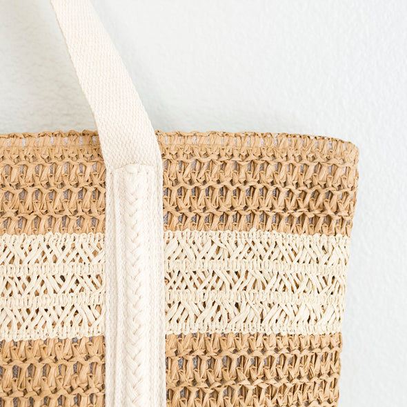 Elena Handbags Straw Woven Beach Tote