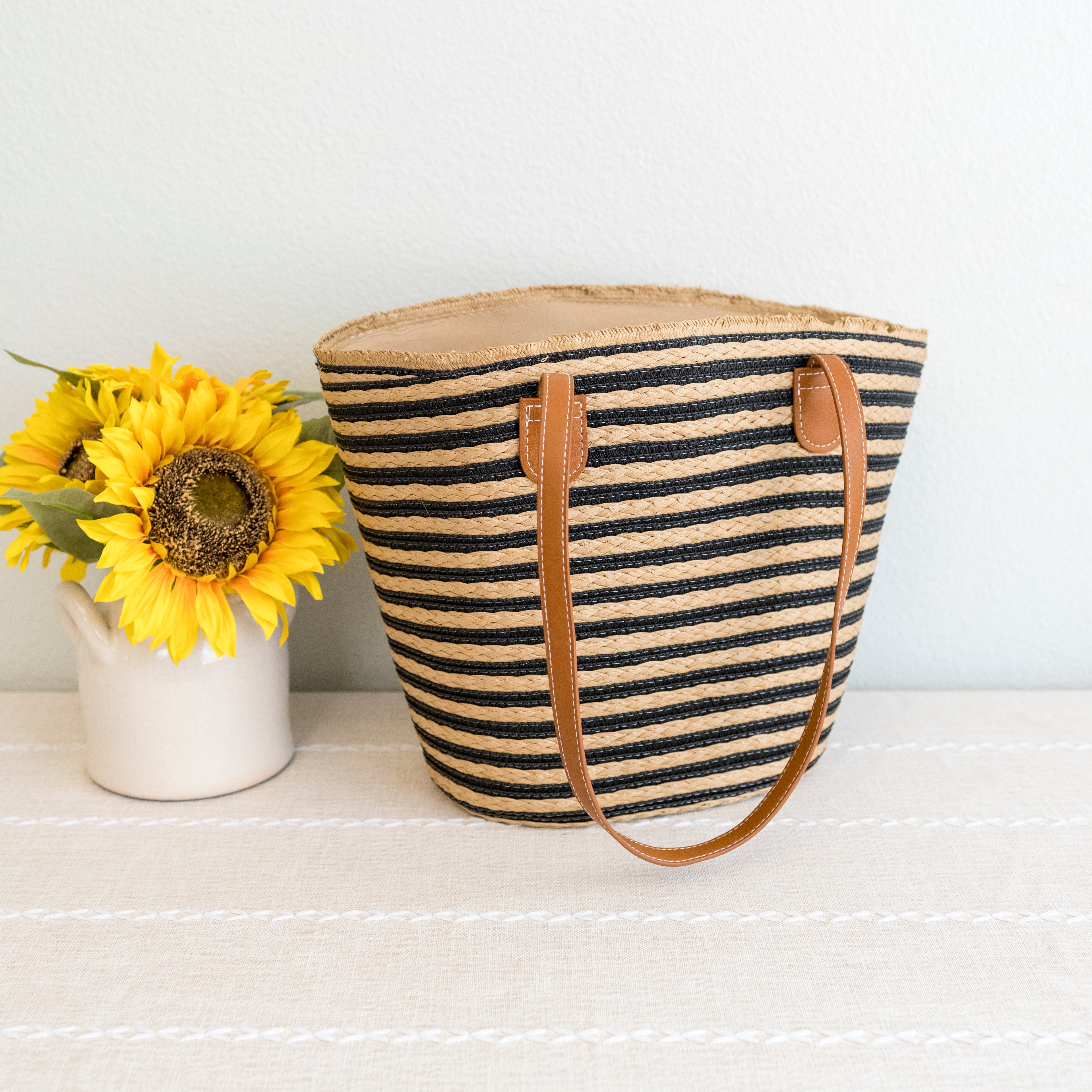 Summer Basket Tote Bag