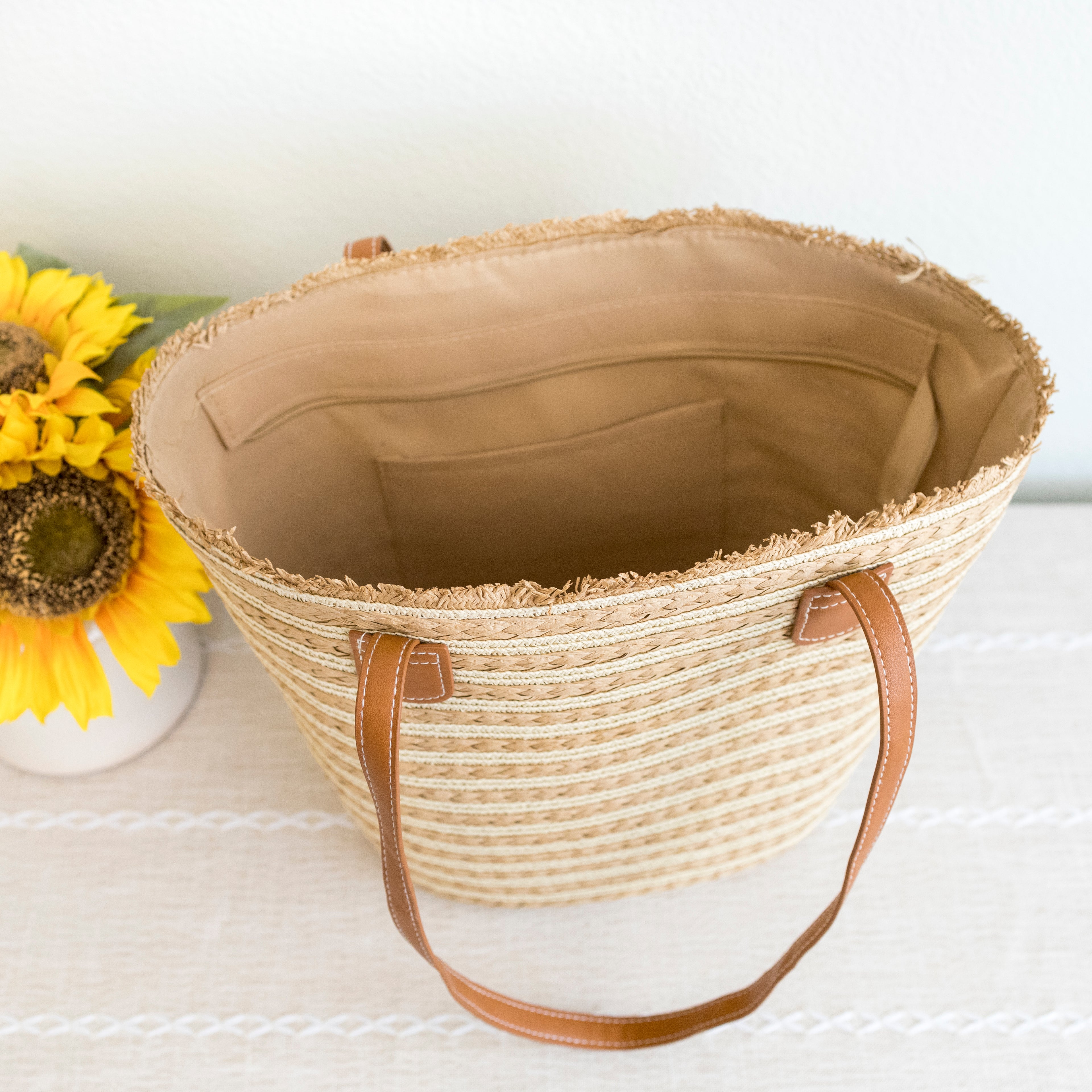 Summer Basket Tote Bag