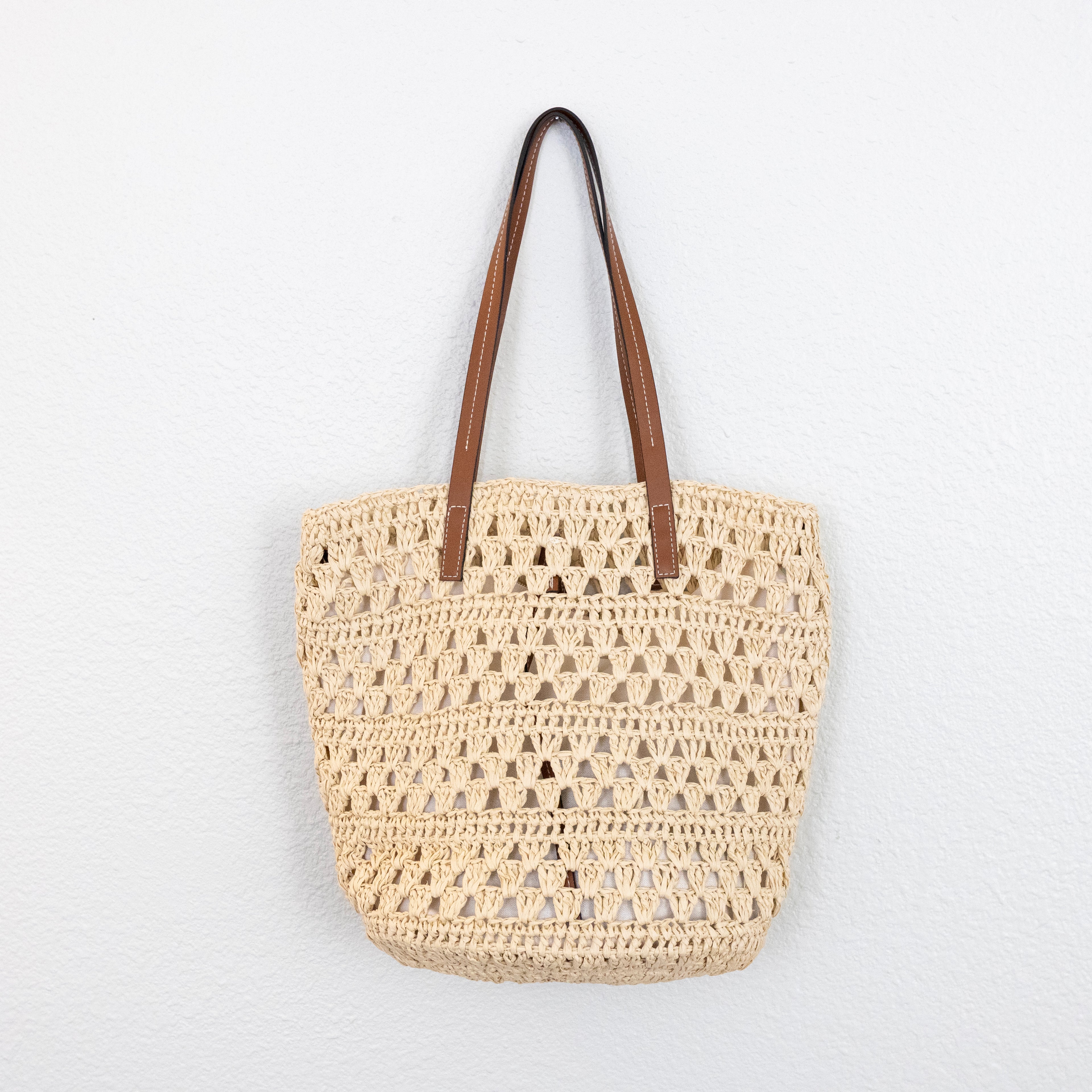 Beach Straw Woven Tote Bag