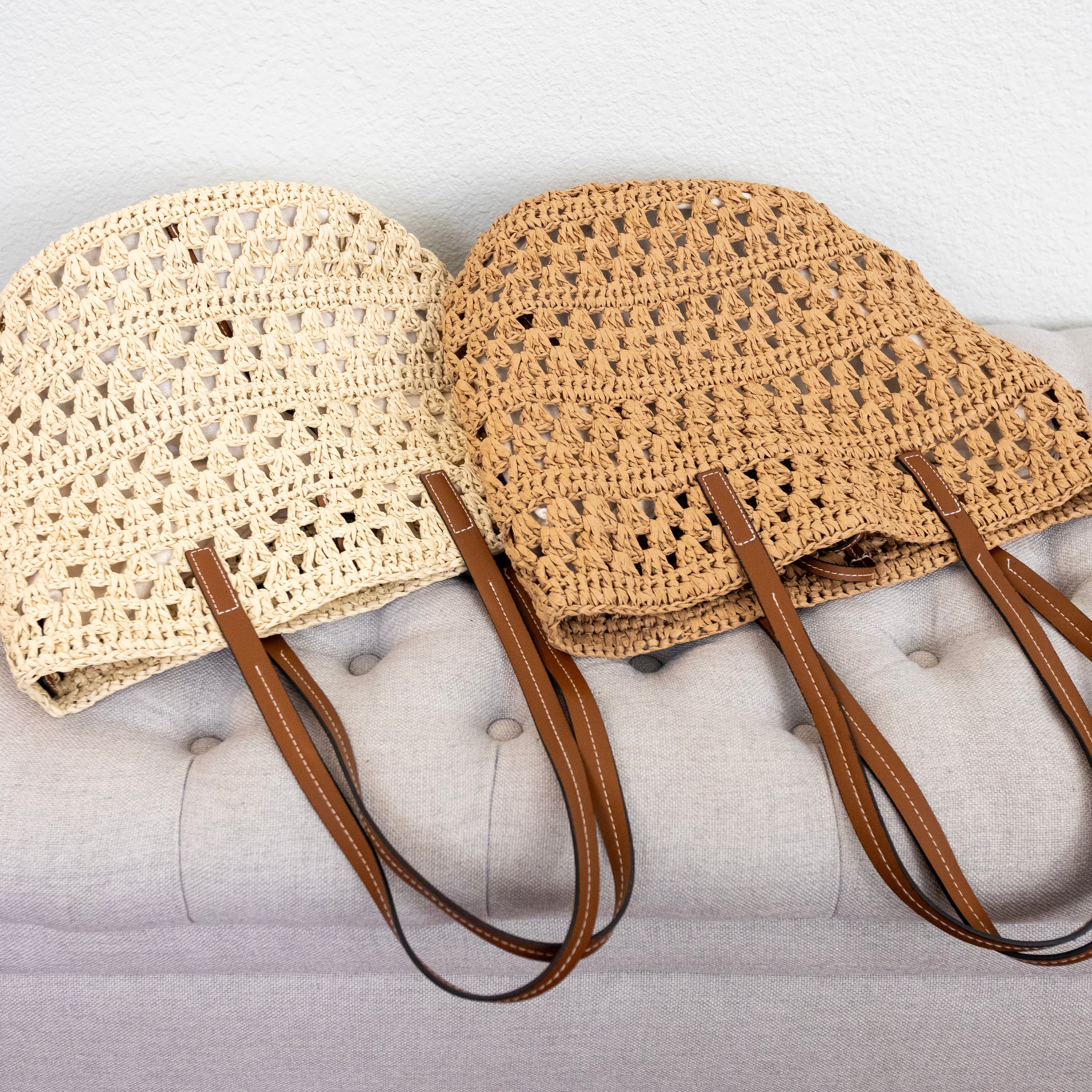 Beach Straw Woven Tote Bag