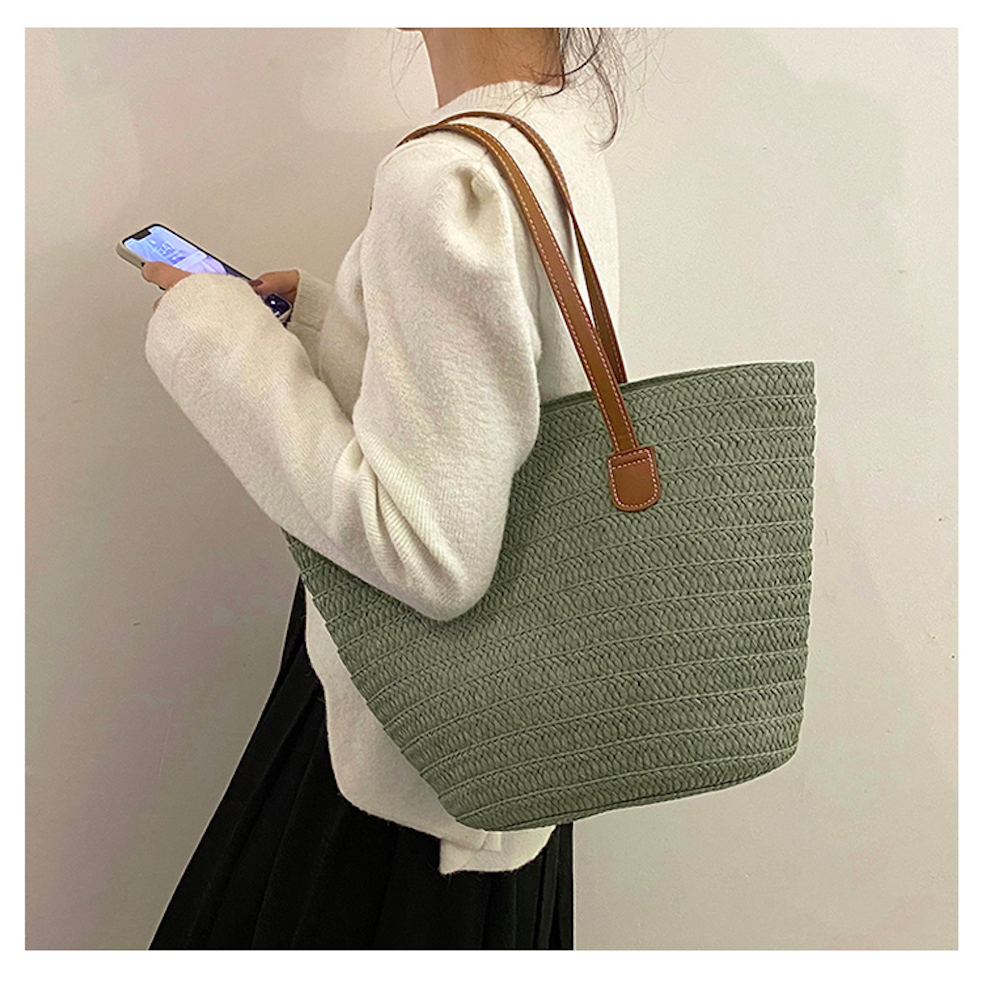 Summer Basket Tote Bag